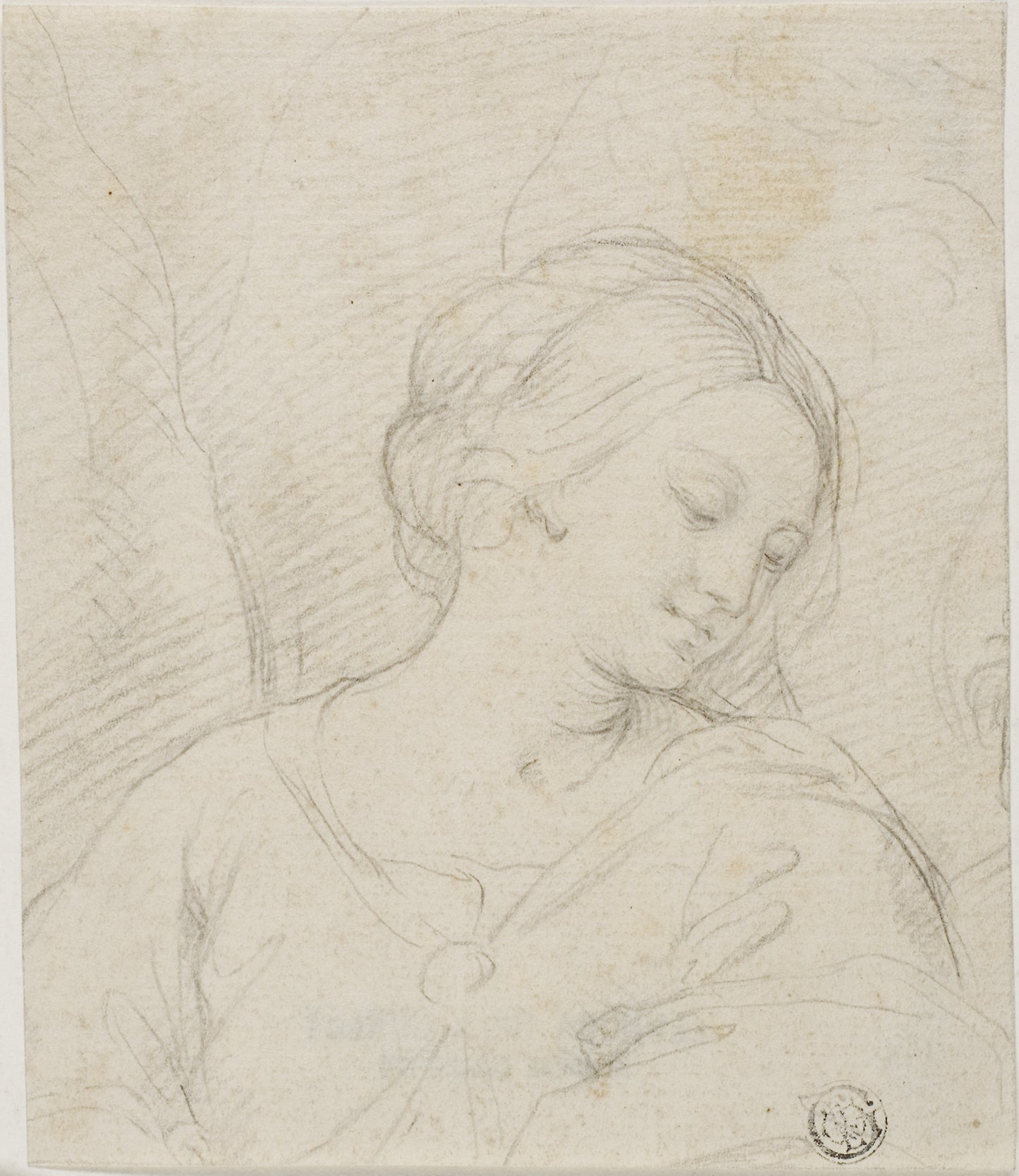 Half-Length View of Madonna - Follower of Carlo Maratti (Italian, 1625-1713), Poster Print Wall Art
