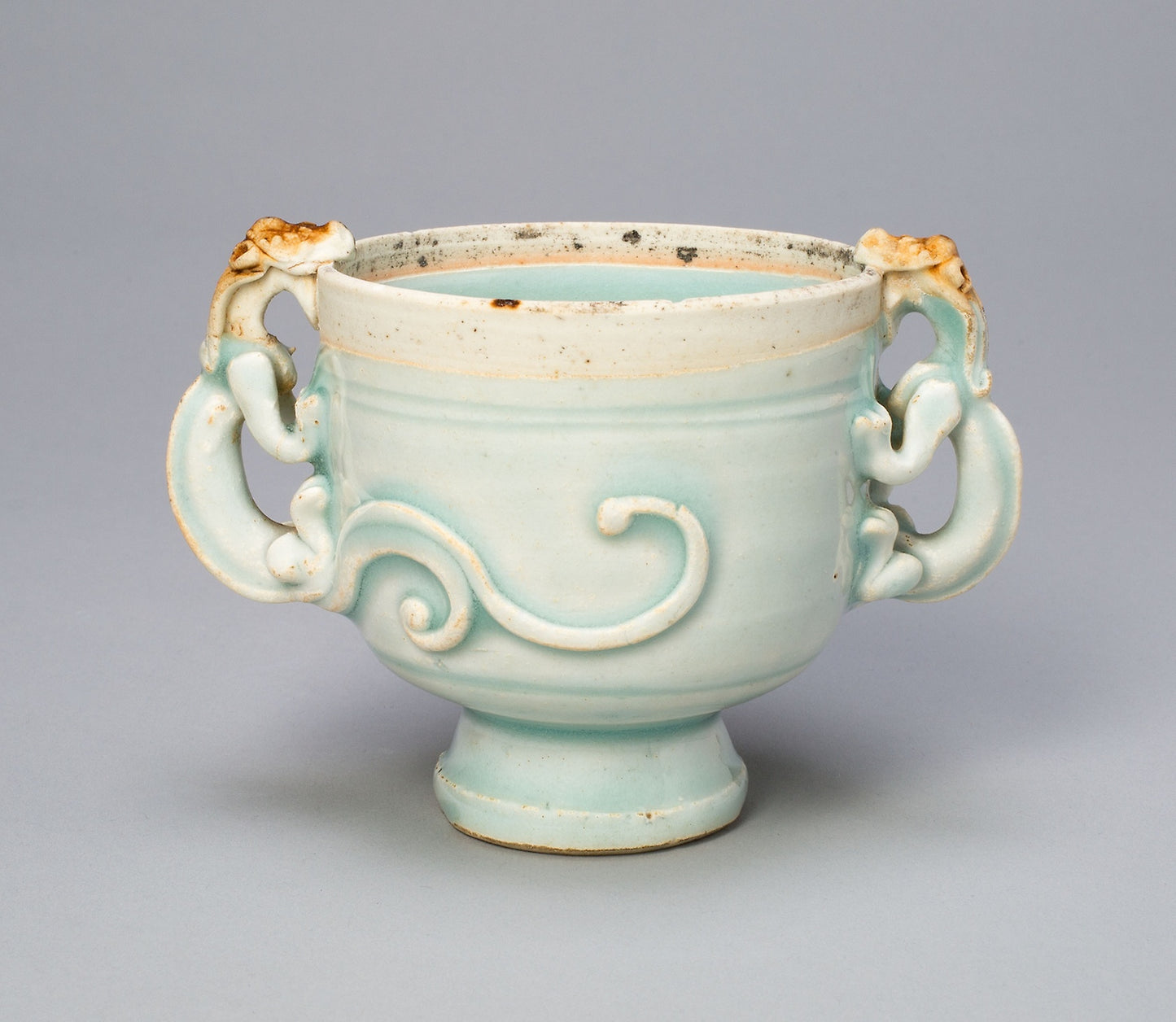 Double-Handled Cup with Handles in the Form of Chi (Hornless) Dragons - China, Poster Print Wall Art