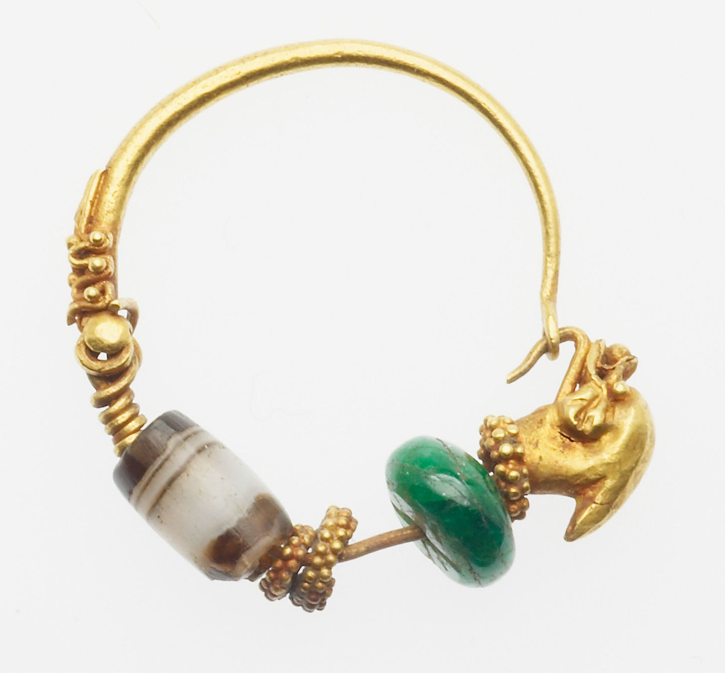 Earring with Dolphin Head Finial - Greek, Hellenistic, Poster Print Wall Art