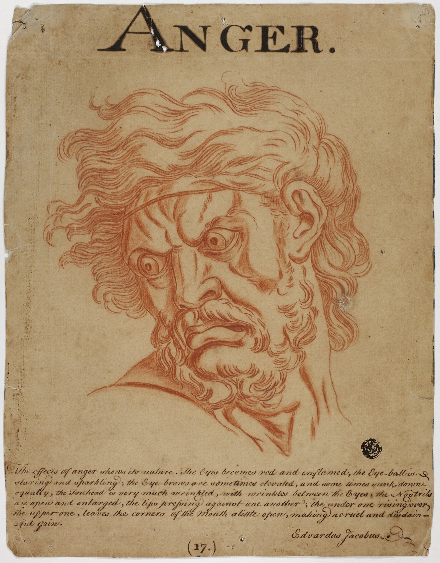Anger - Eduardus Jacobus (British, 18th century), Poster Print Wall Art