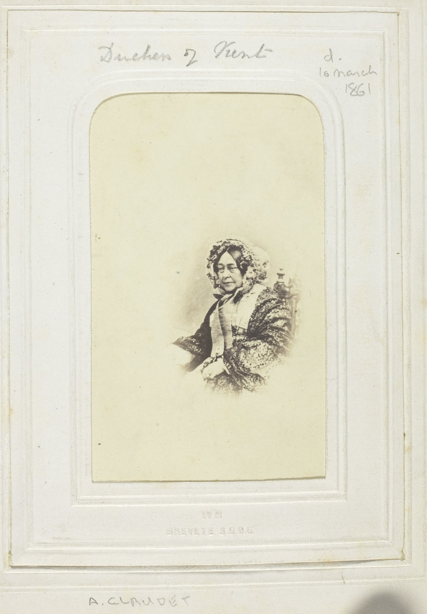Duchess of Kent - Antoine François Jean Claudet , Poster Print Wall Art