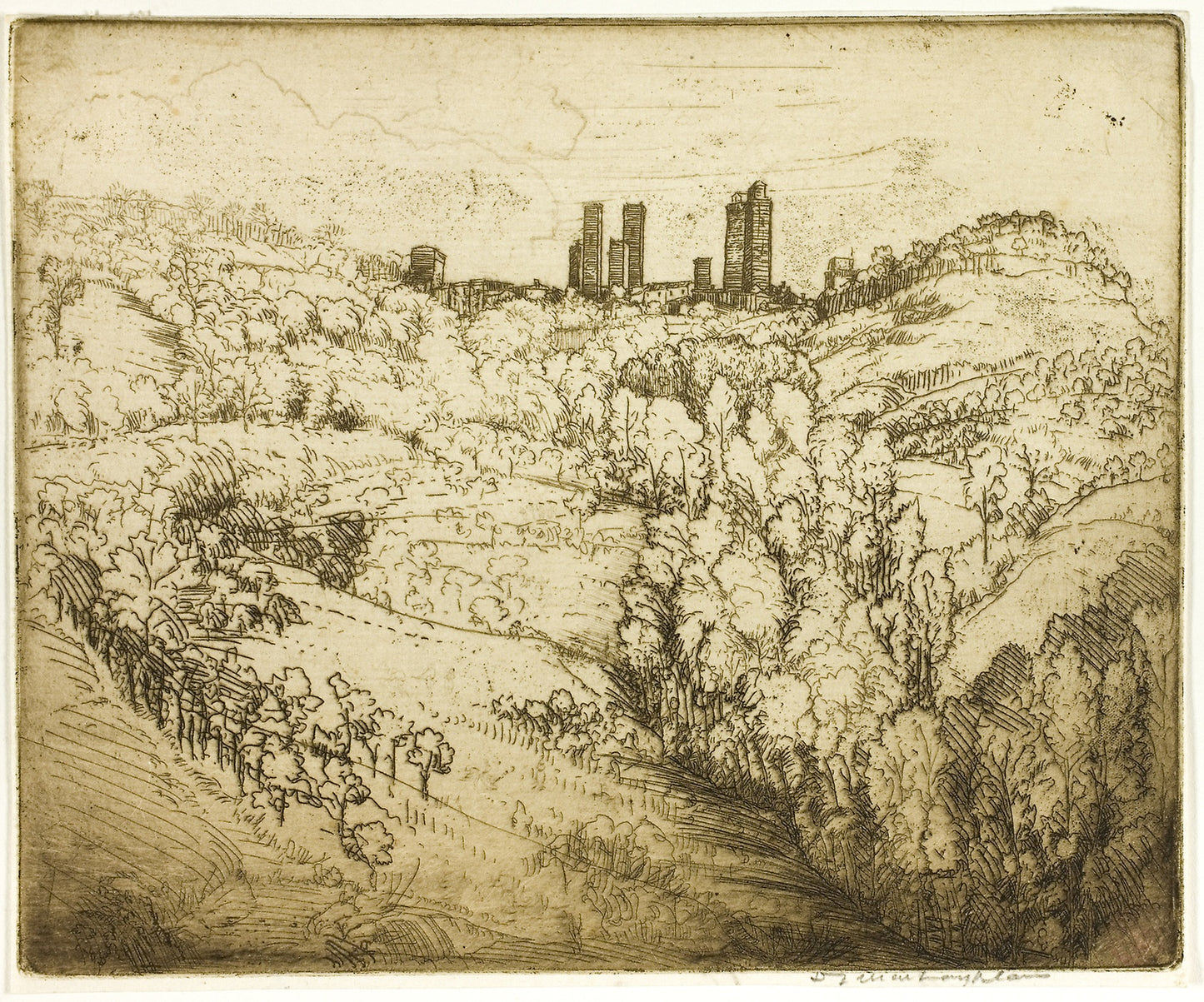 The Hill City - Donald Shaw MacLaughlan, Poster Print Wall Art