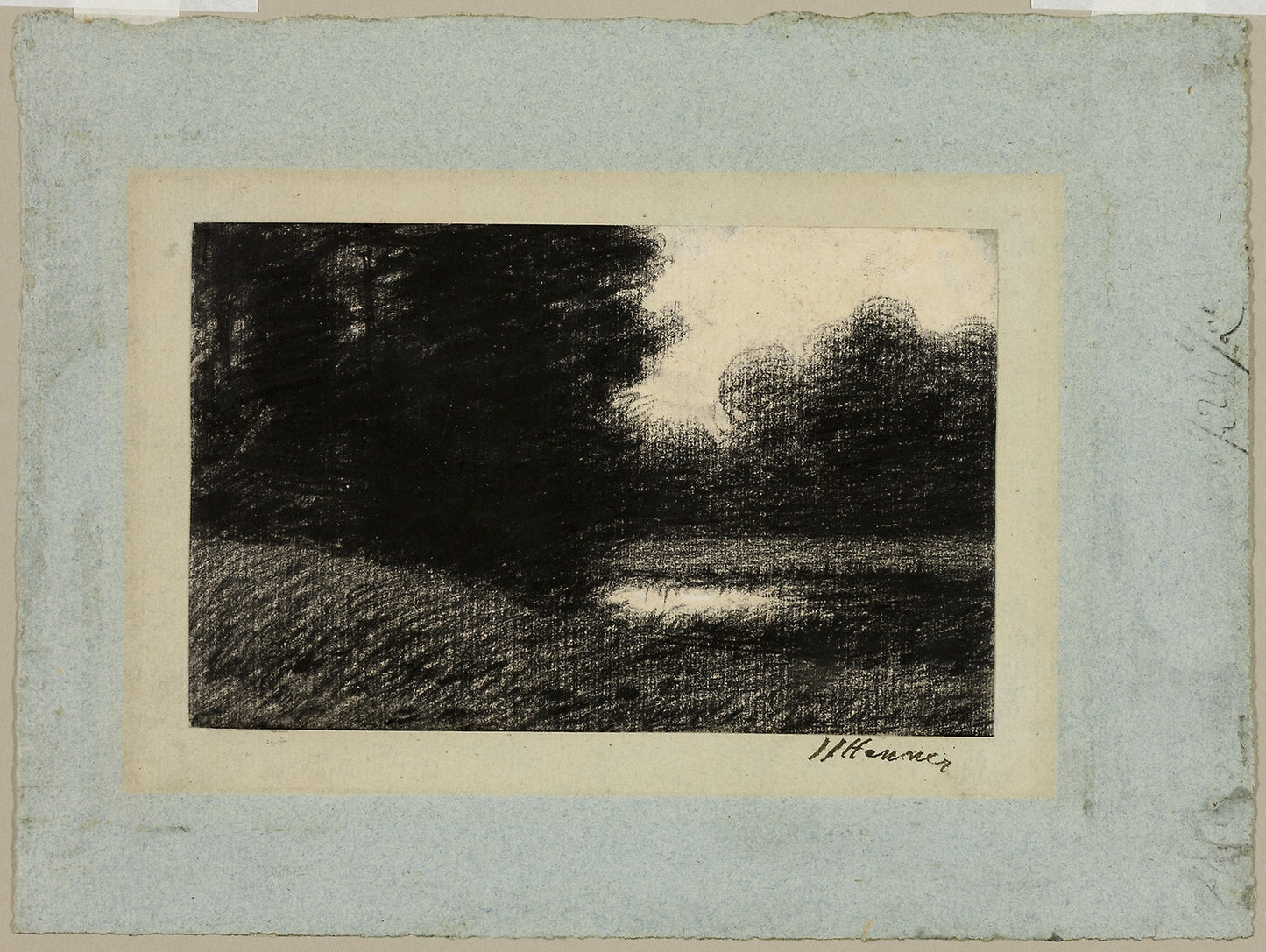 Landscape with a Pond - Jean-Jacques Henner, Poster Print Wall Art