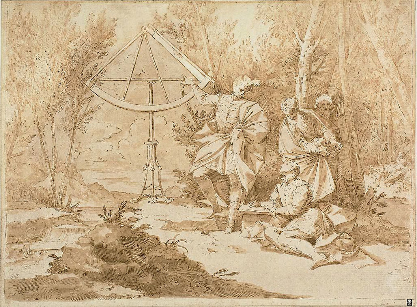 The Astronomers - Donato Creti, Poster Print Wall Art