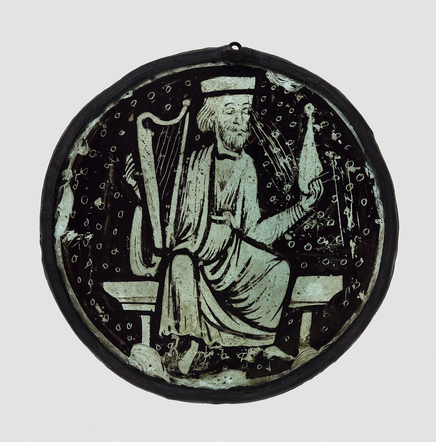 Roundel with Elder of the Apocalypse - French. Paris, or English, Poster Print Wall Art
