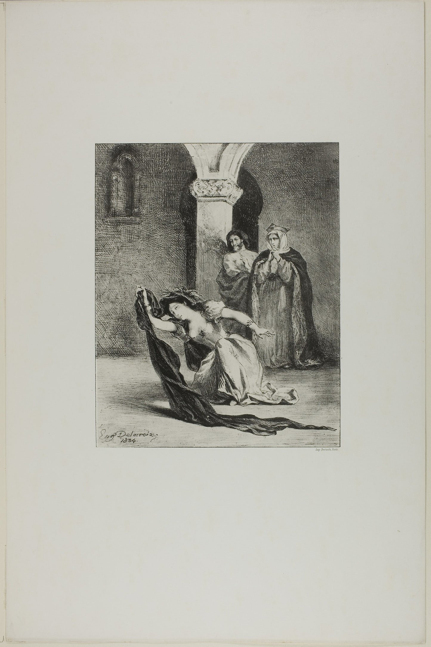Ophelia's Song - Eugène Delacroix, Poster Print Wall Art