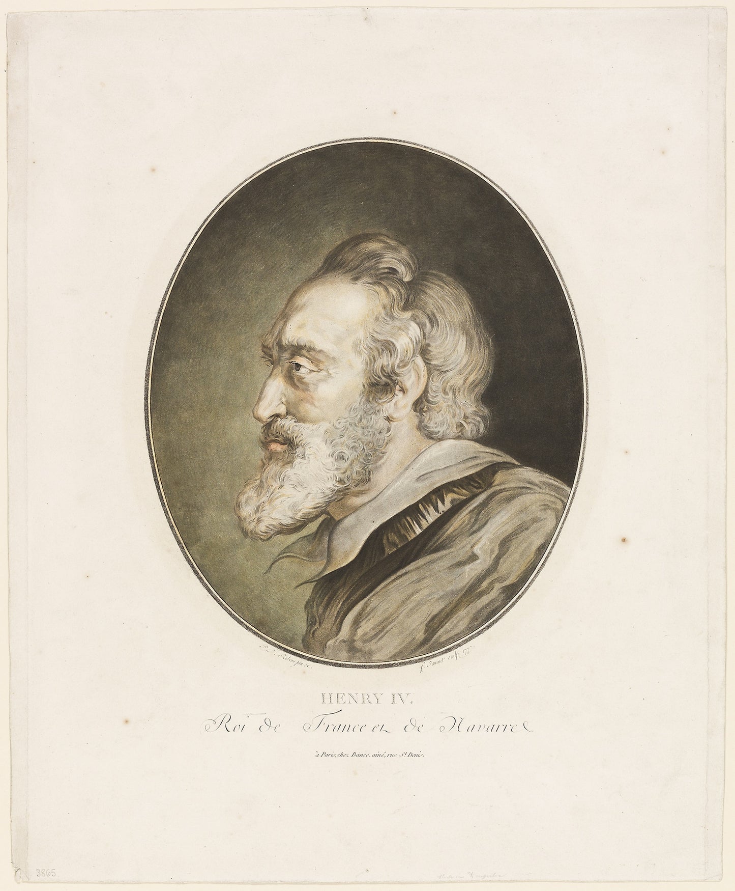 Henry IV, King of France and Navarre - Jean Francois Janinet, Poster Print Wall Art
