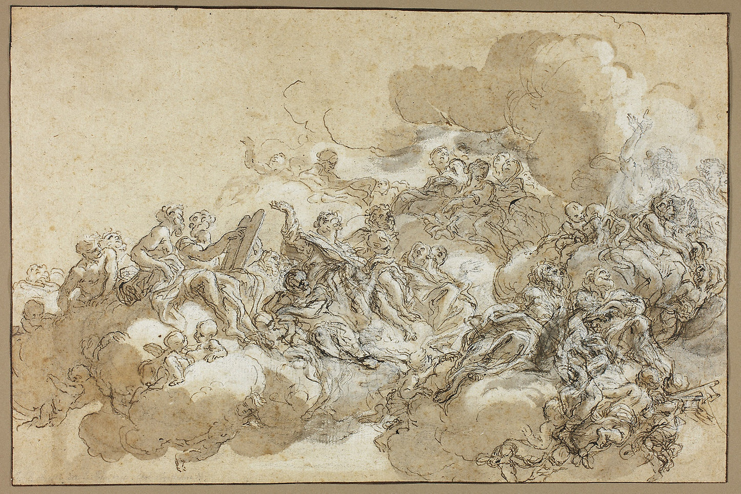 Detail Study for The Assumption of St. Agnes - Giovanni Battista Gaulli, Poster Print Wall Art