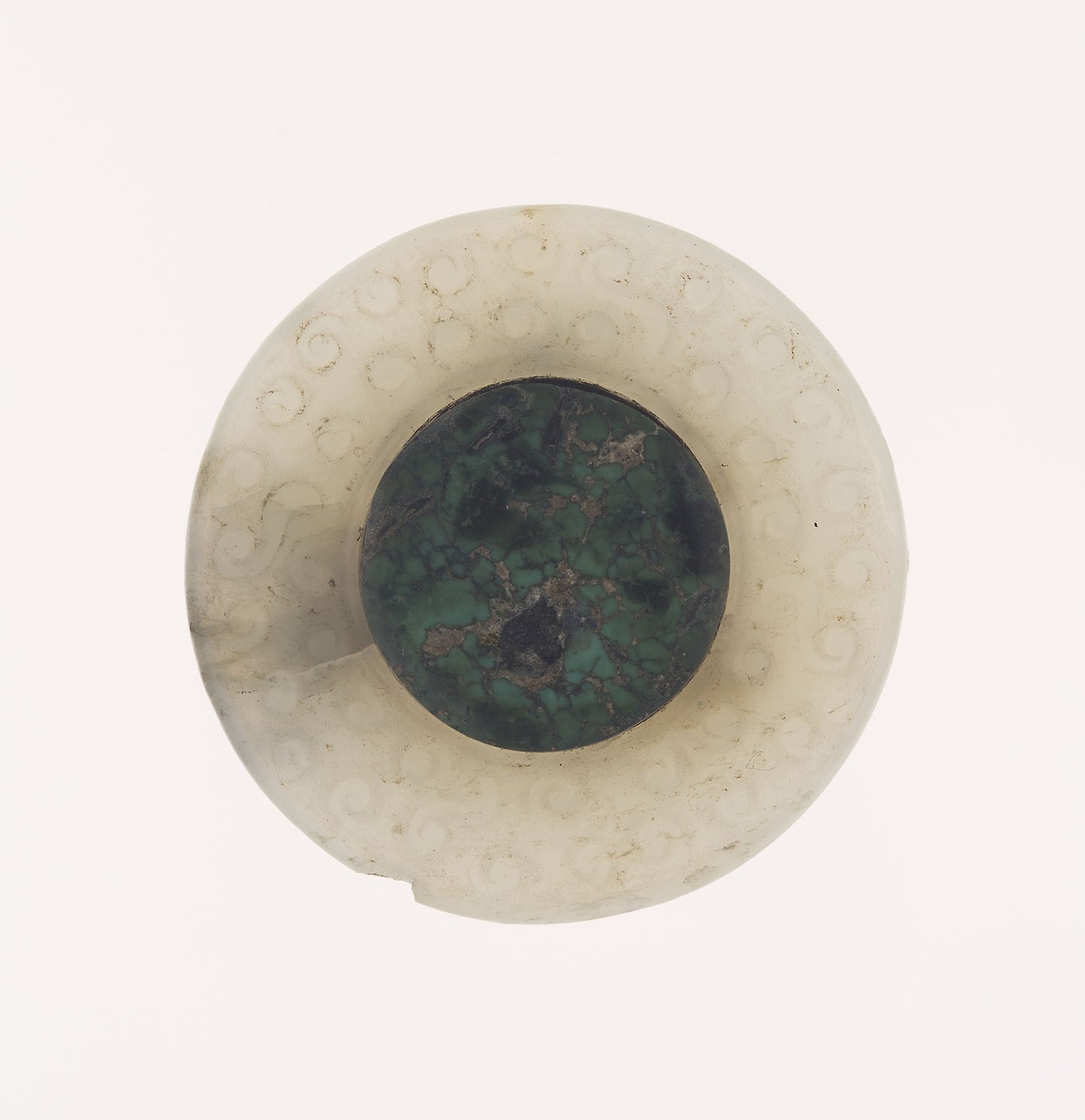 Pommel inlaid with Malachite - China, Poster Print Wall Art