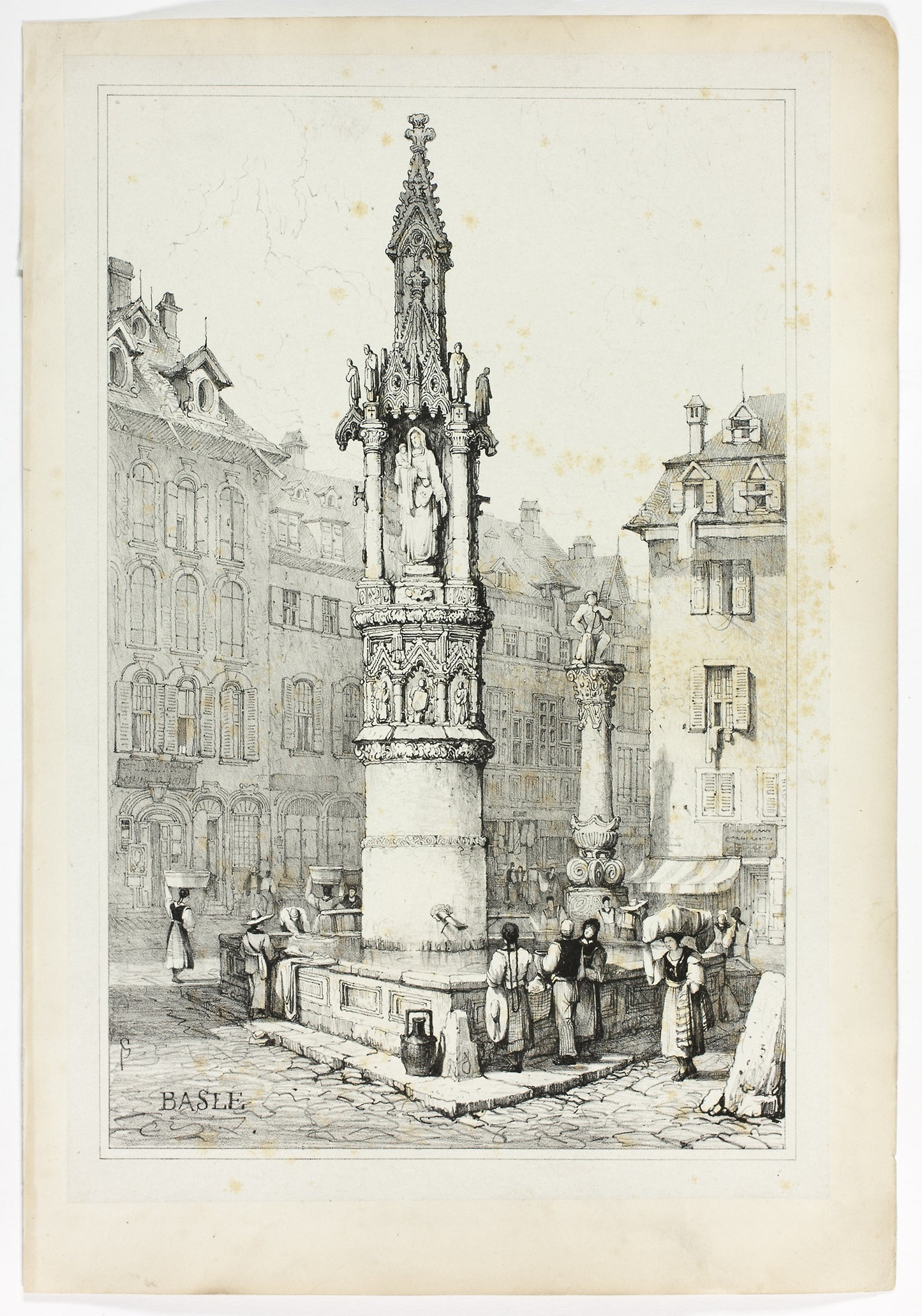Basle - Samuel Prout (English, 1783-1852), Poster Print Wall Art