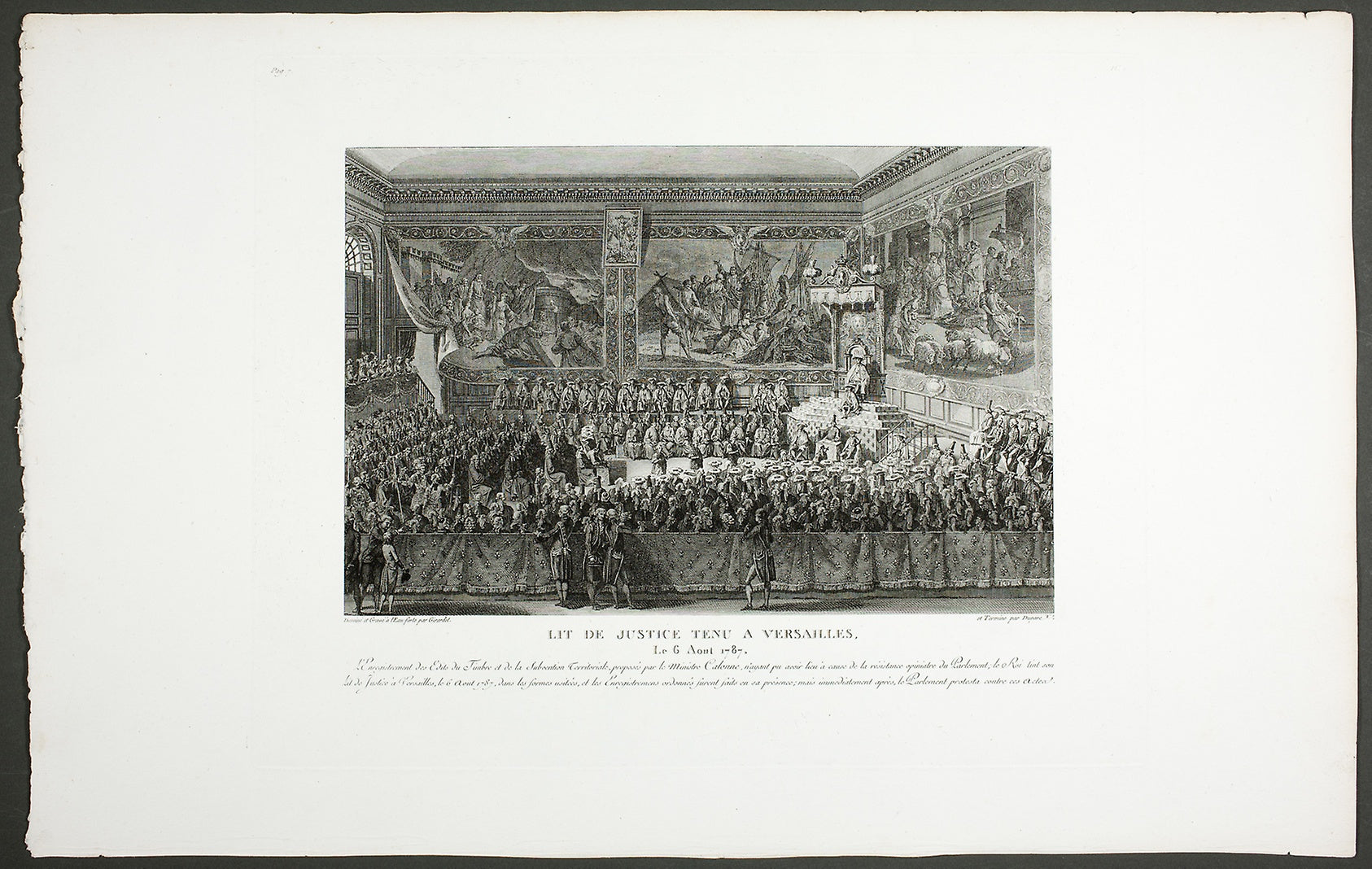 Seat of Justice Held at Versailles, Tableaux historiques de la Révolution Française: Abraham Girardet (French, 1764-1823),16x12"(A3) Poster