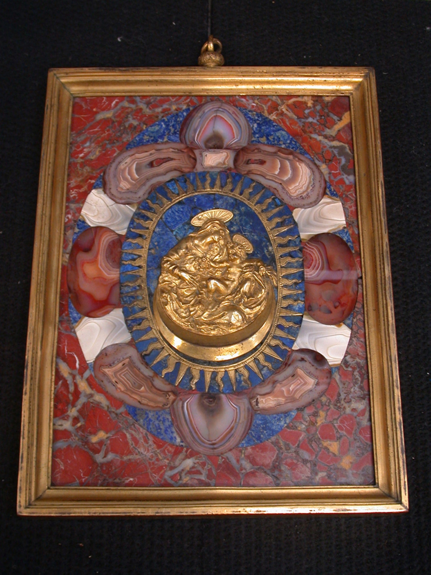 Plaque with Virgin and Child - Central Italian, Poster Print Wall Art