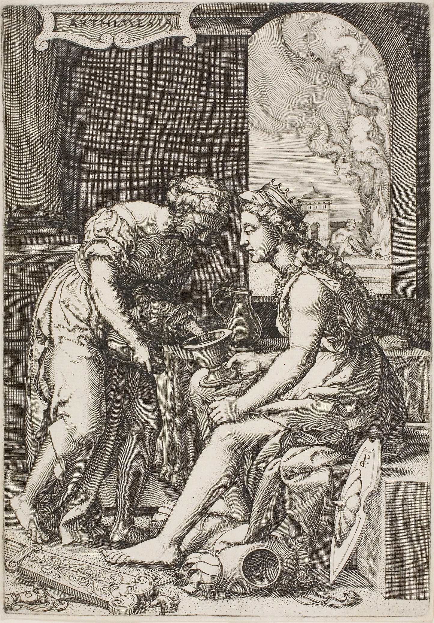 Artemisia - Georg Pencz, Poster Print Wall Art