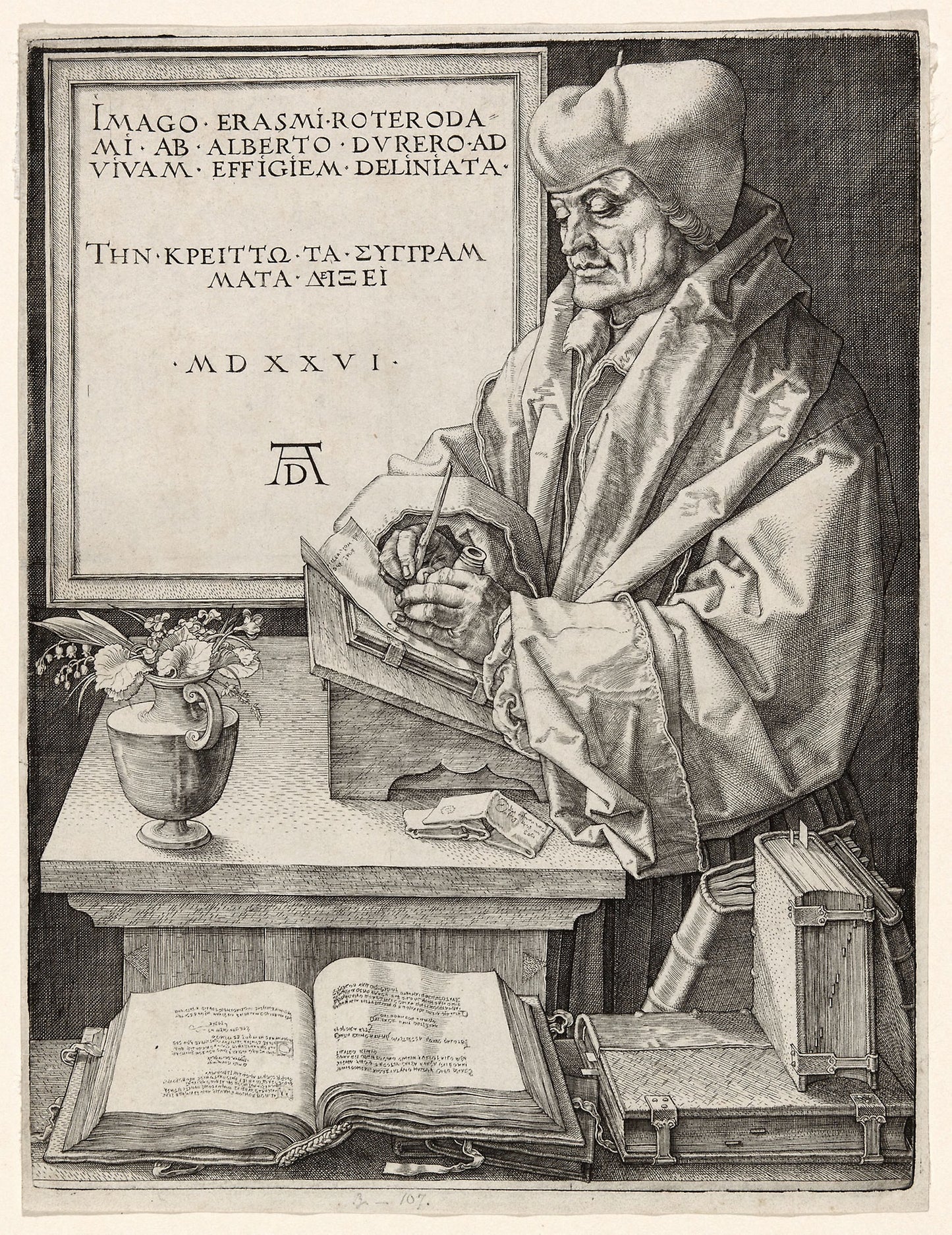 Erasmus of Rotterdam - Albrecht Dürer, Poster Print Wall Art