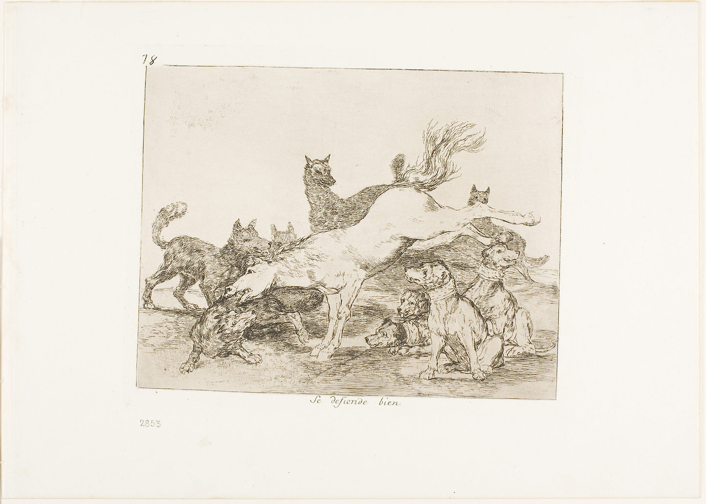 He defends himself well, plate 78 from The Disasters of War - Francisco José de Goya y Lucientes, Poster Print Wall Art