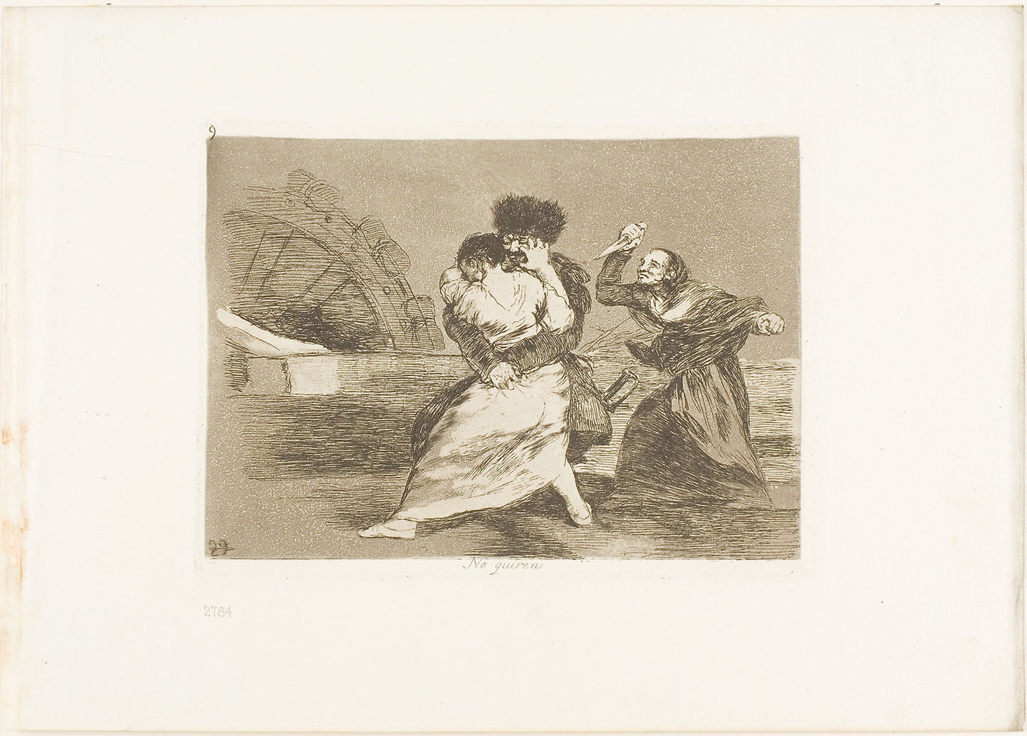They Don't Like it, plate nine from The Disasters of War - Francisco José de Goya y Lucientes, Poster Print Wall Art