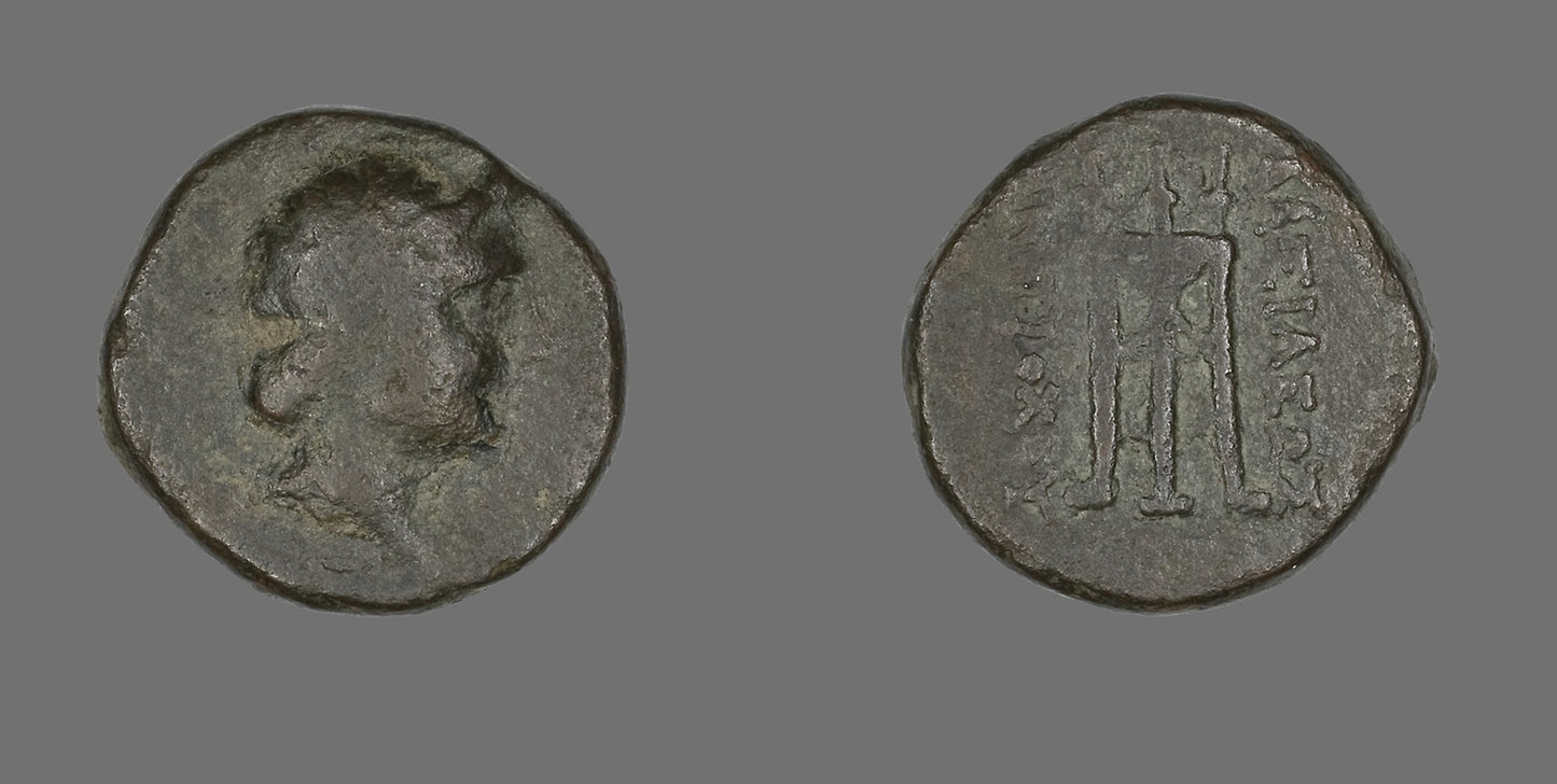 Coin Depicting a Goddess - Greek, Poster Print Wall Art
