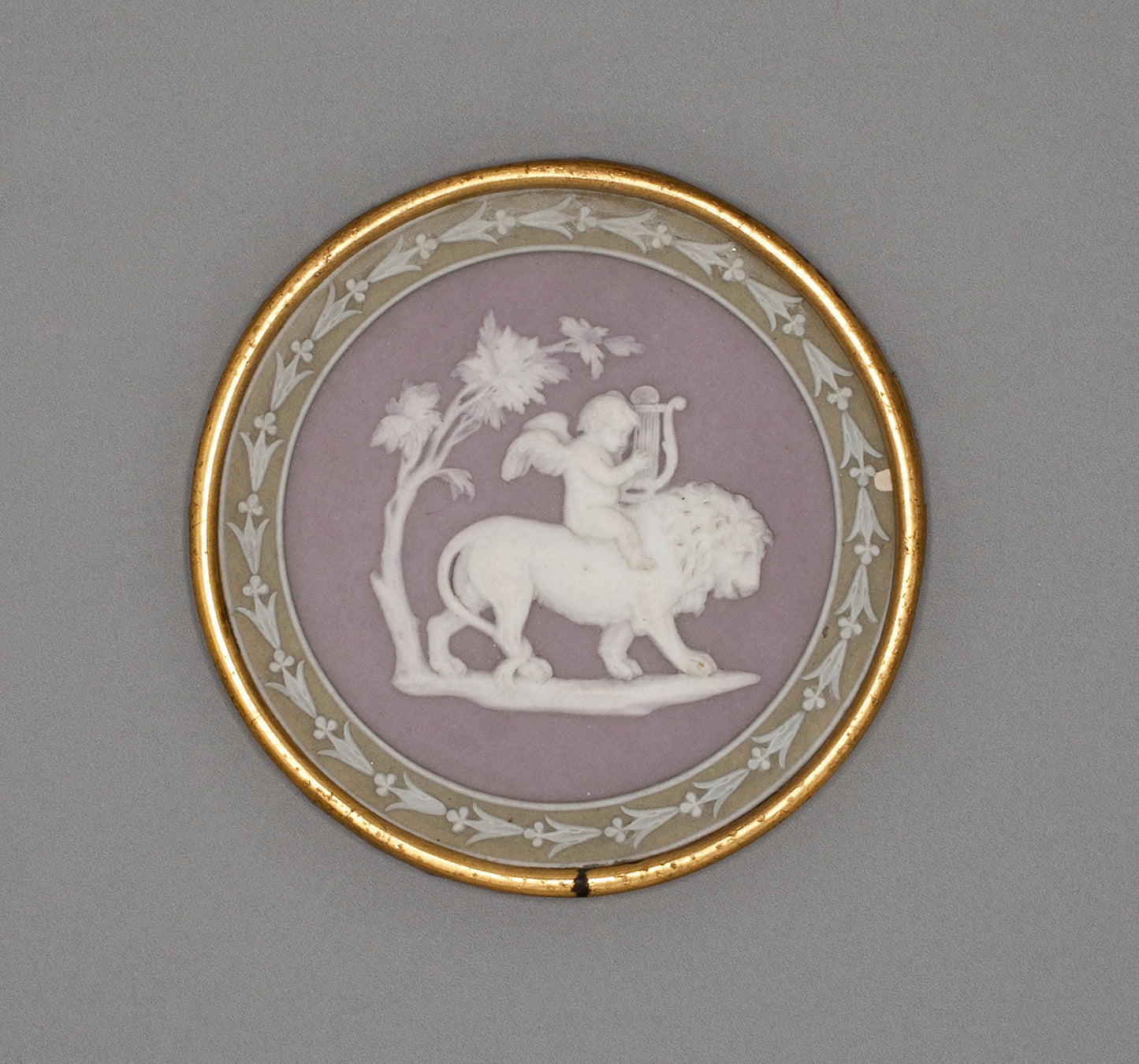 Plaque with Cupid and Lion - Wedgwood Manufactory, Poster Print Wall Art