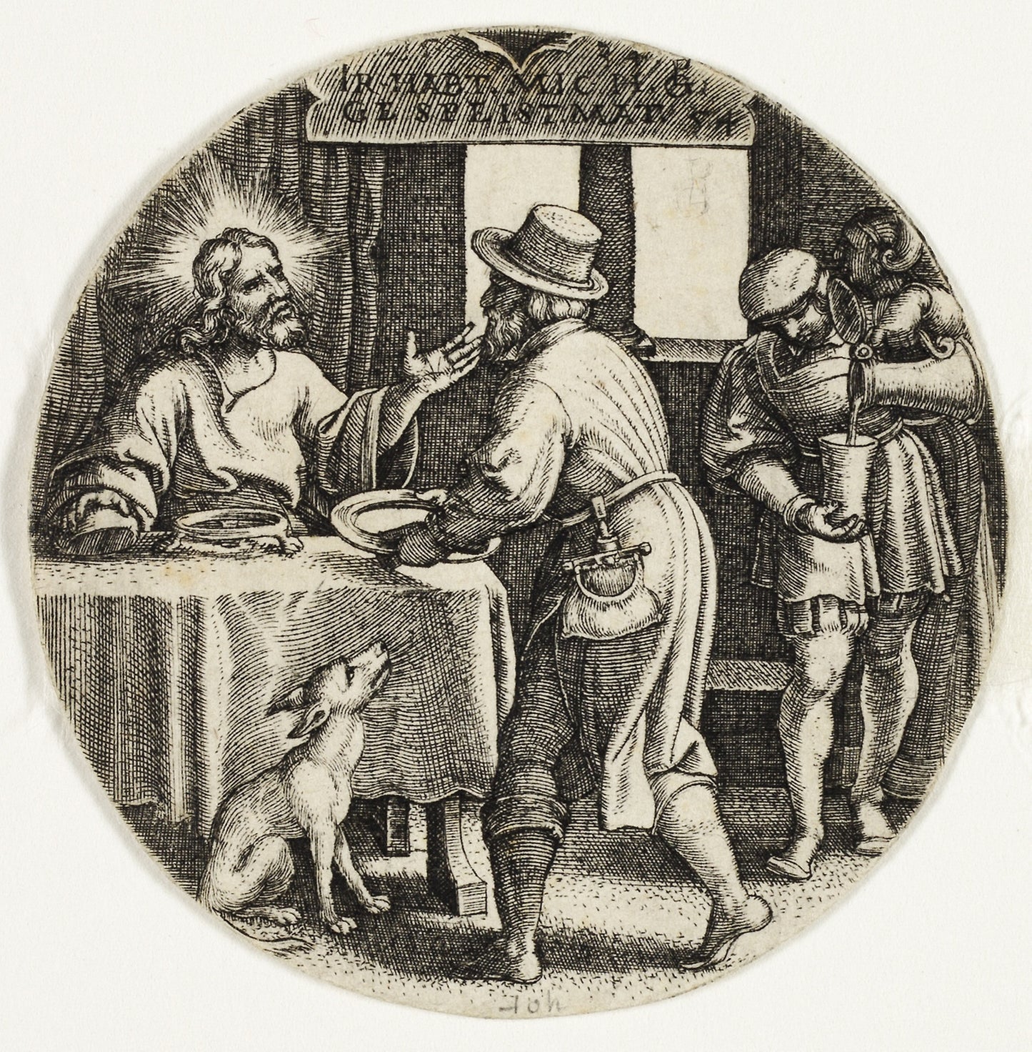 Feeding the Hungry, from The Seven Acts of Mercy - Georg Pencz, Poster Print Wall Art