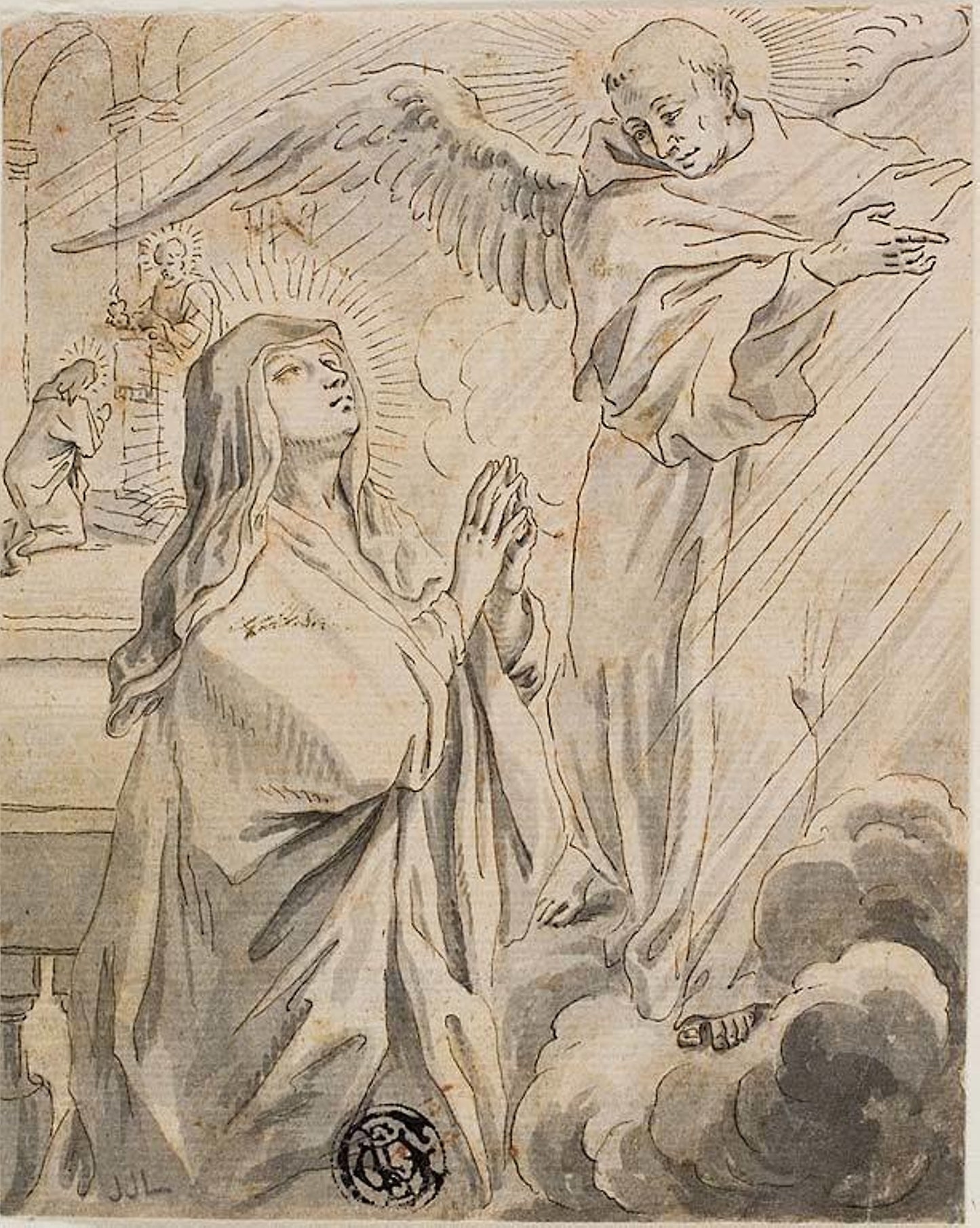 The Annunciation - Gerard de Lairesse, Poster Print Wall Art