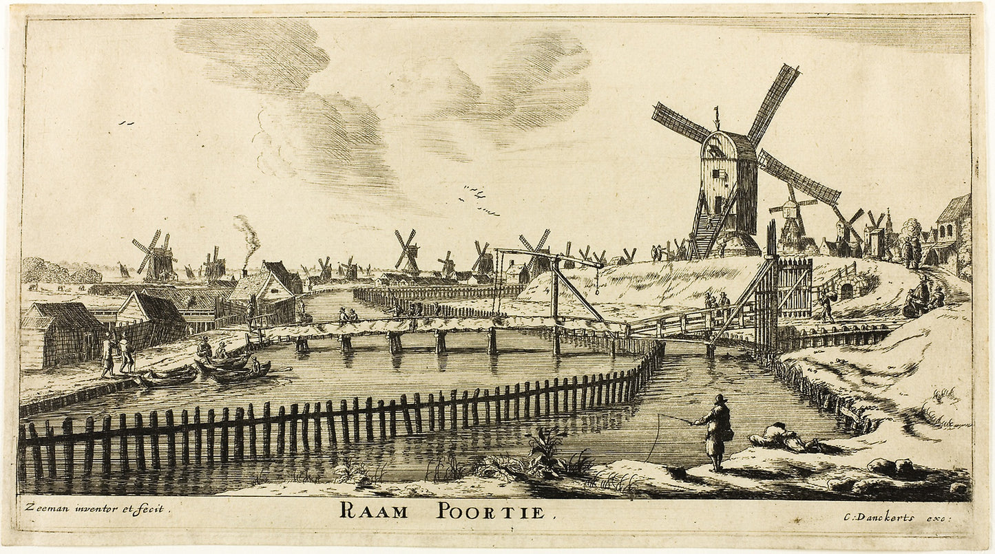 Eight Views of the Town Gates of Amsterdam - Raam Gate - Reinier Nooms, called Zeeman, Poster Print Wall Art