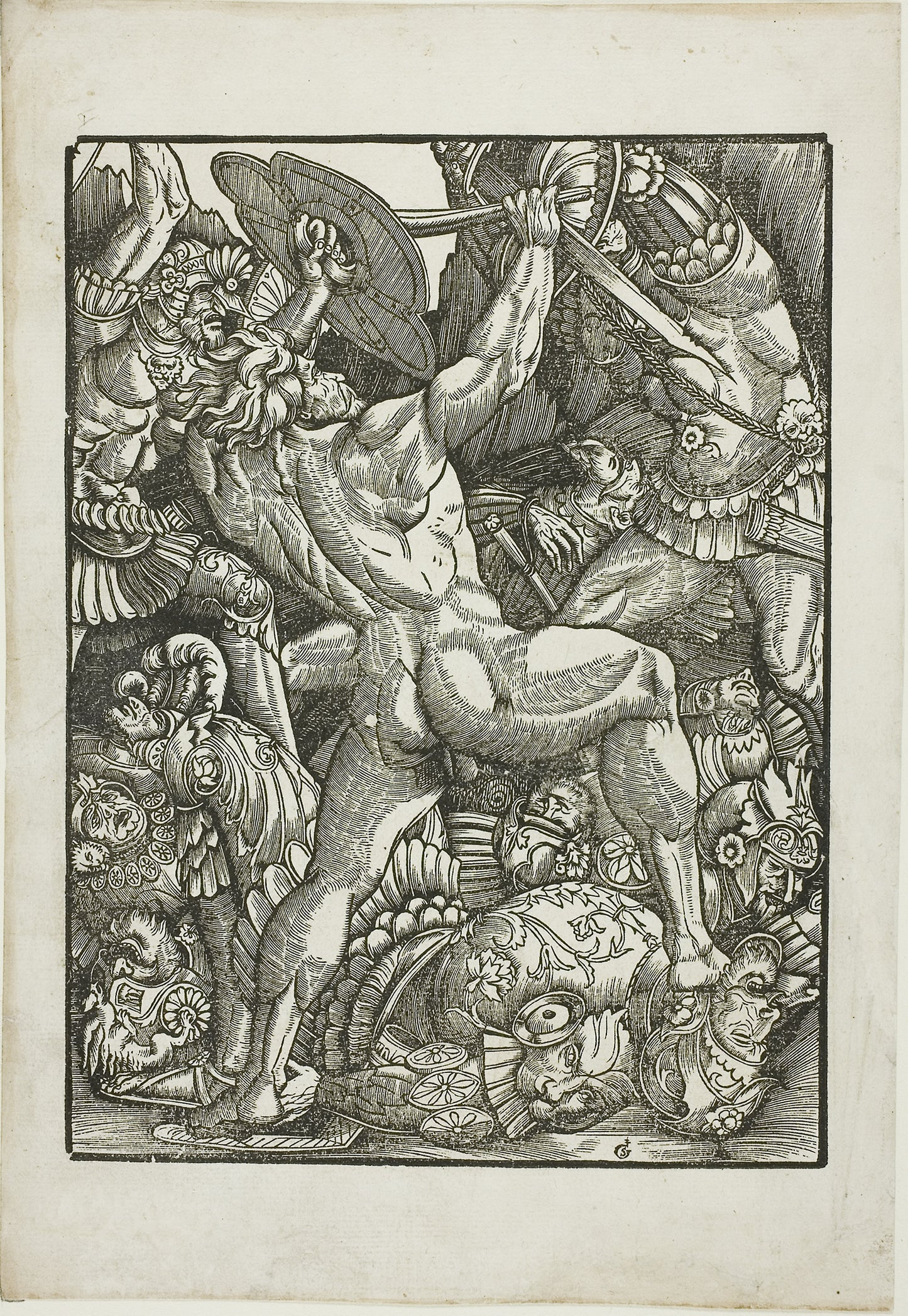Hercules and the Giants, from Scenes from the Life of Hercules - Gabriel Salmon, Poster Print Wall Art