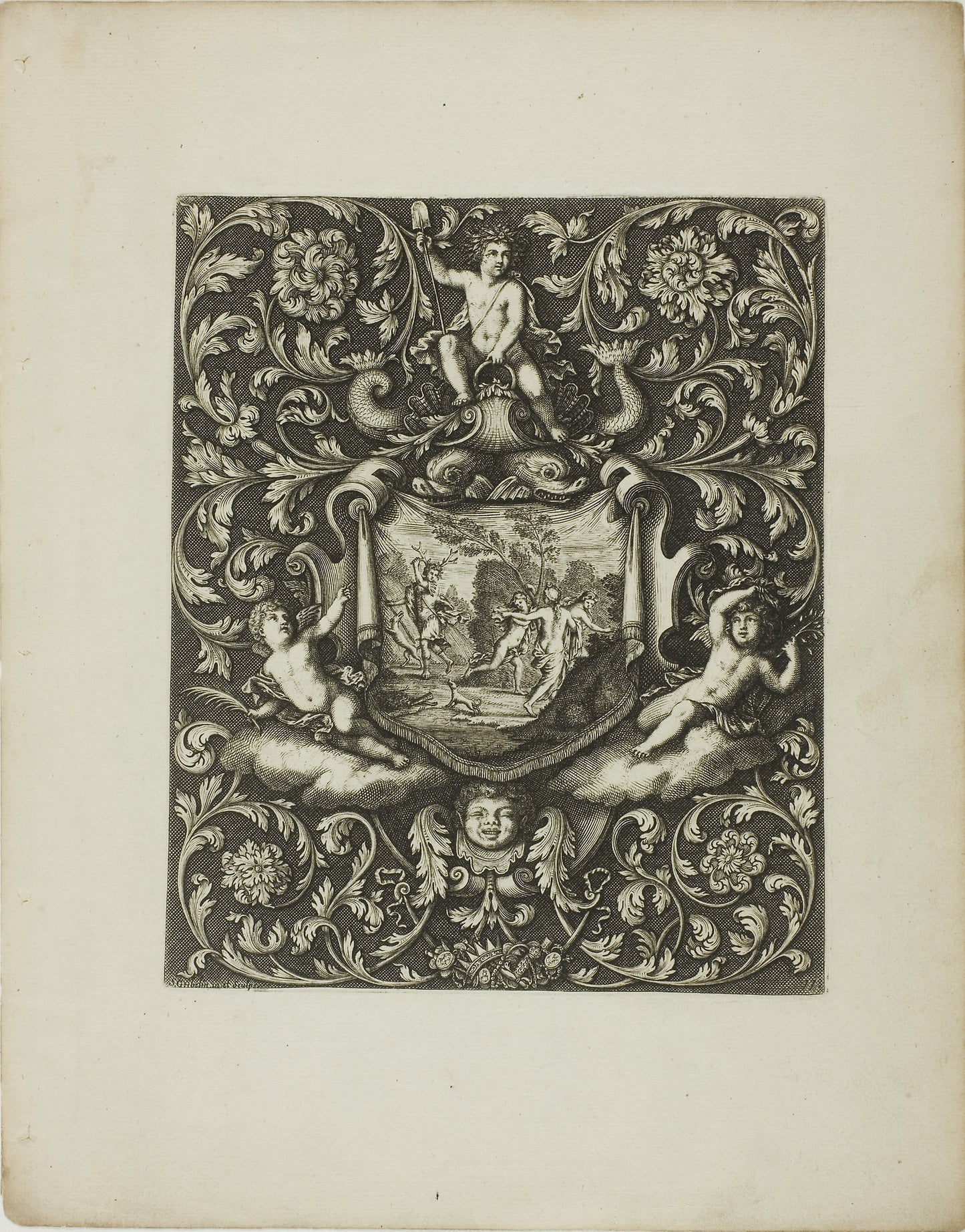 Plate Eleven, from A New Book of Ornaments - Simon Gribelin II, Poster Print Wall Art