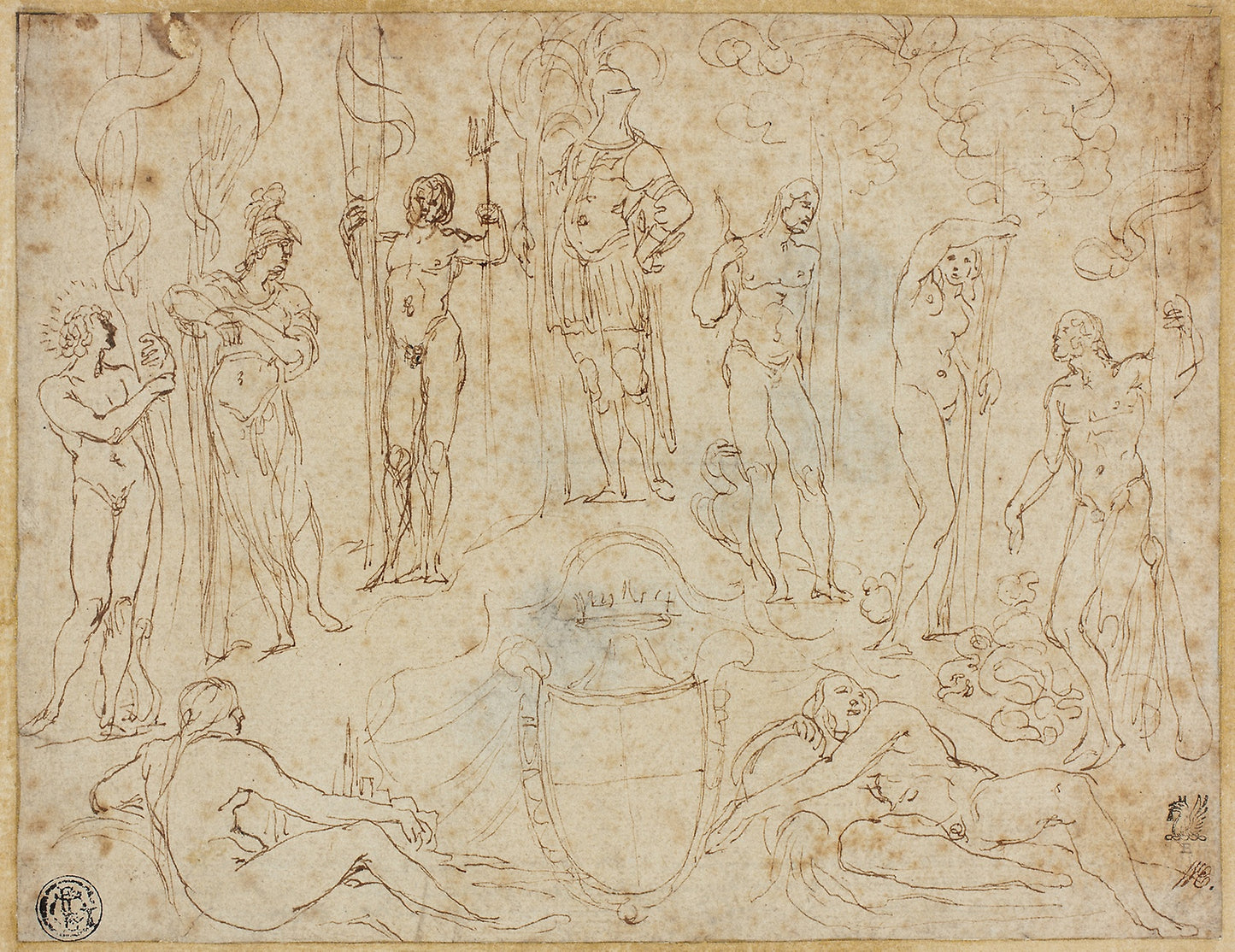 Study for a Thesis Conclusion Presented to the Duke of Mantua - Ludovico Carracci, Poster Print Wall Art