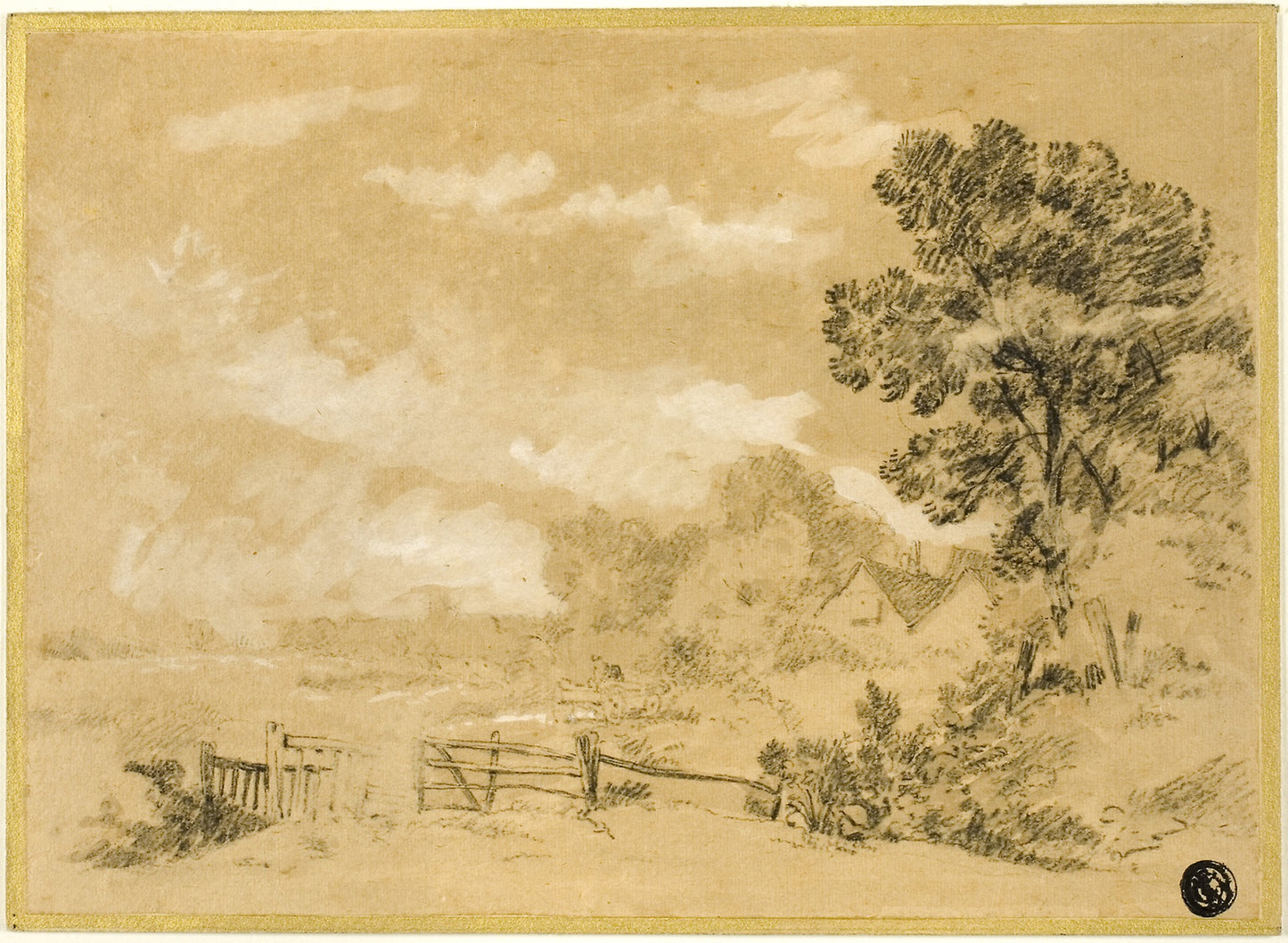 Landscape with Stile - Augustus Wall Callcott, Poster Print Wall Art
