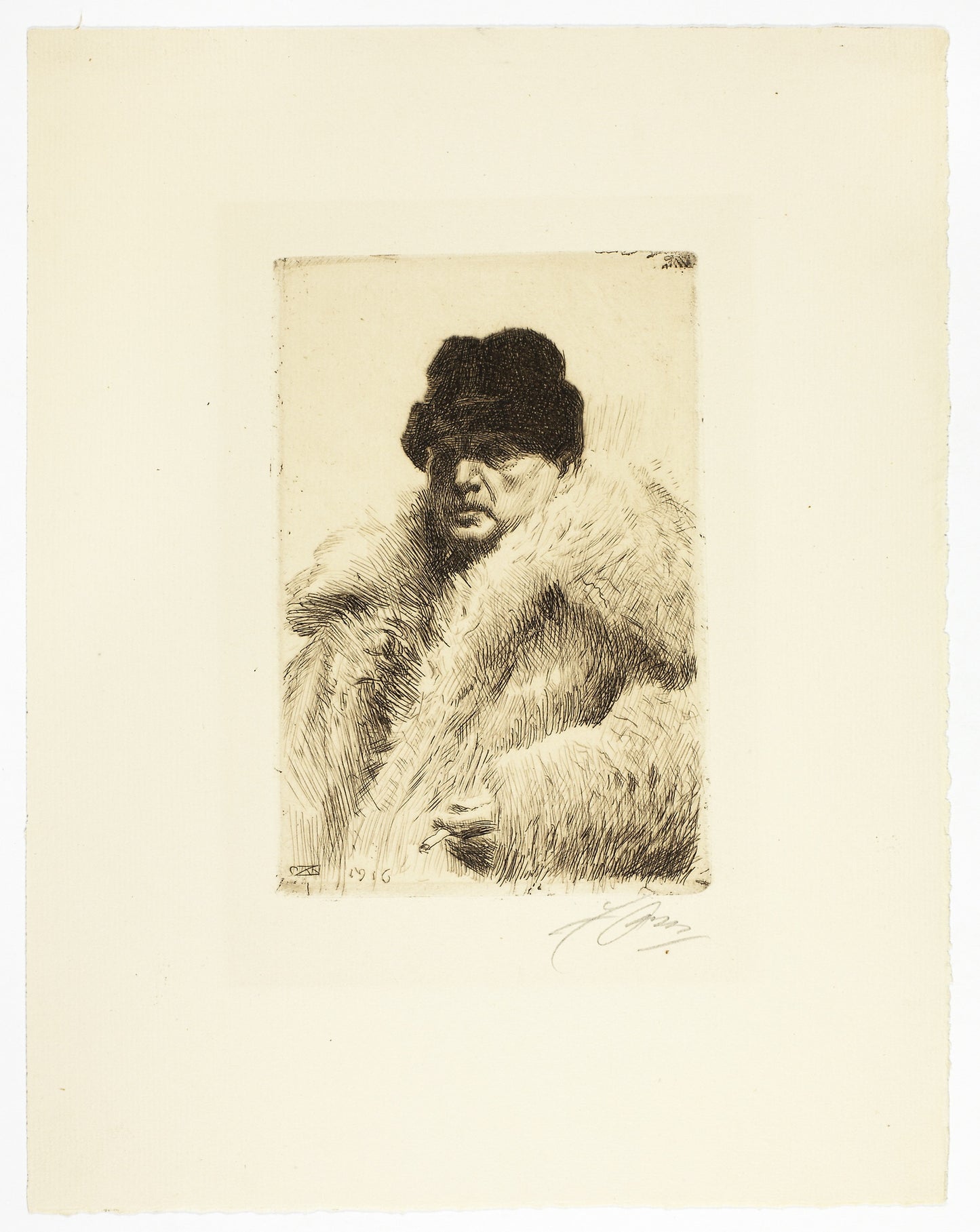 Self-Portrait 1916 - Anders Zorn, Poster Print Wall Art