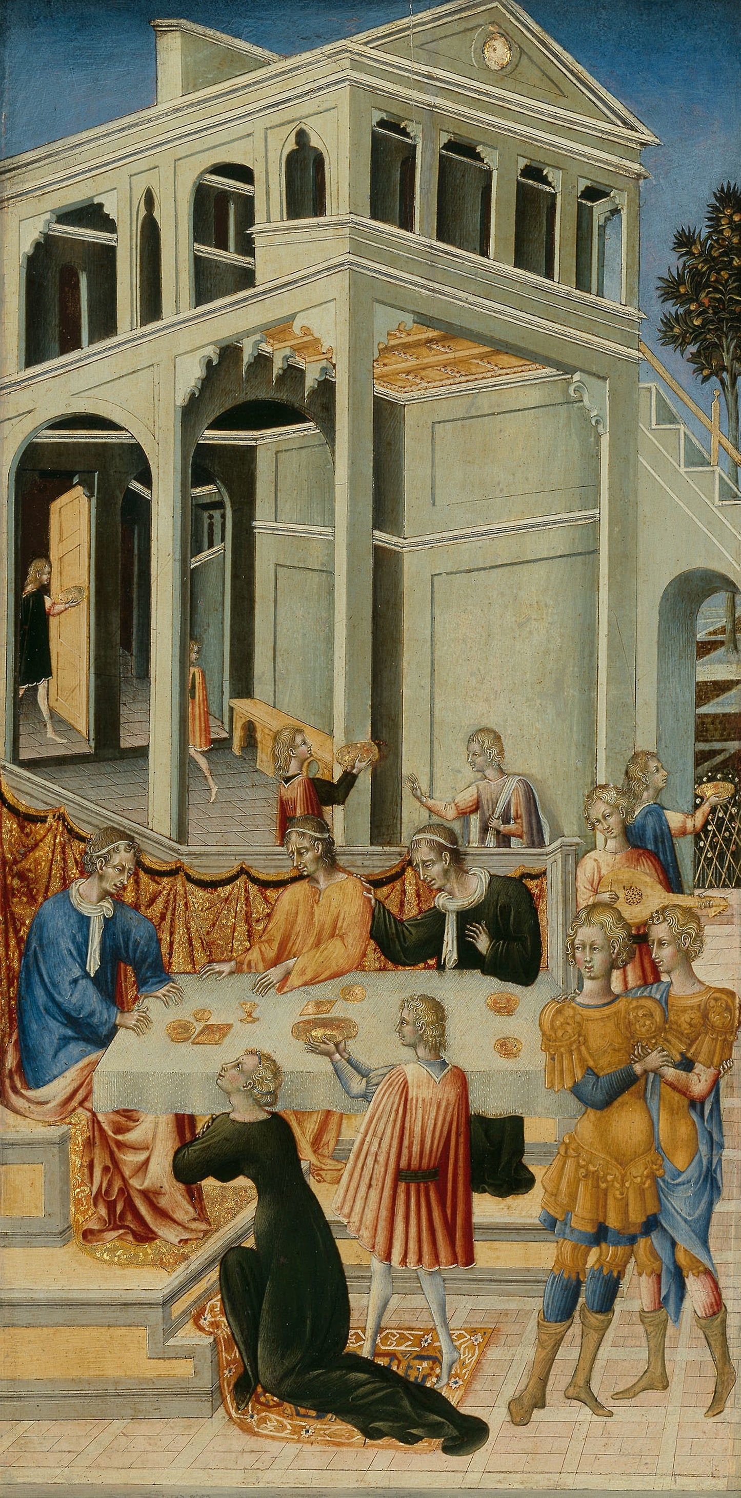 Salome Asking Herod for the Head of Saint John the Baptist - Giovanni di Paolo, Poster Print Wall Art