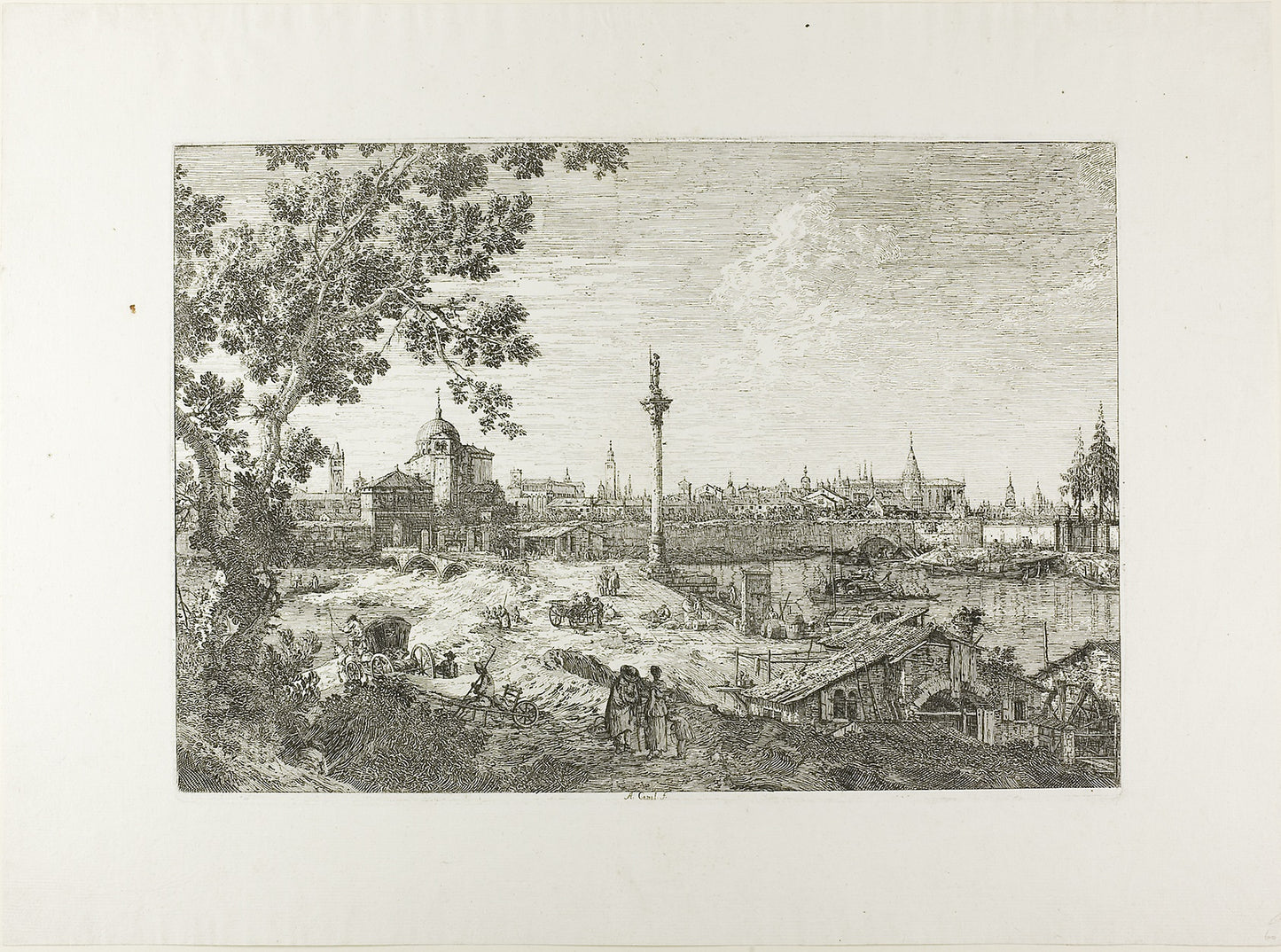 Imaginary View of Padua, from Vedute - Canaletto, Poster Print Wall Art