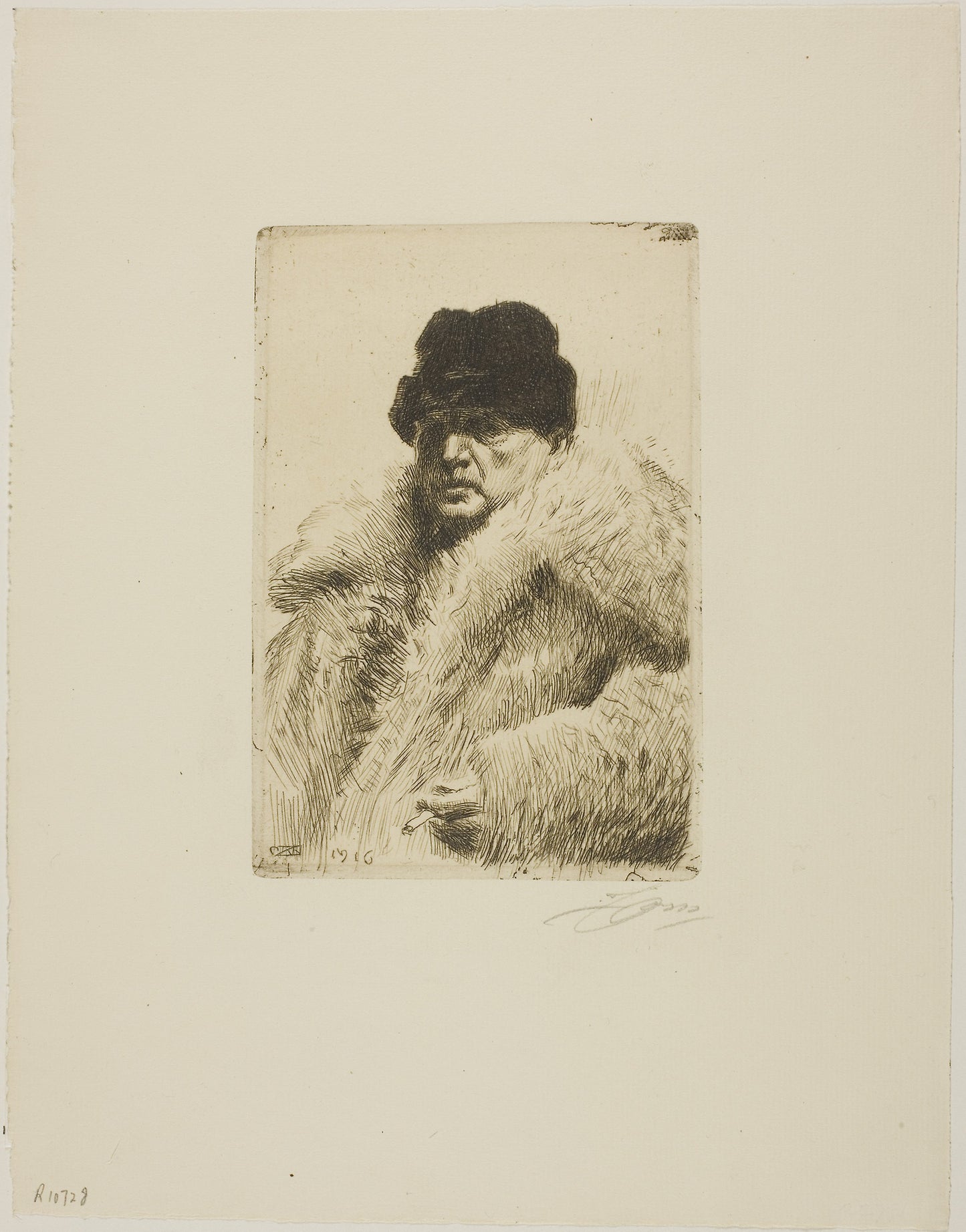 Self-Portrait 1916 - Anders Zorn, Poster Print Wall Art