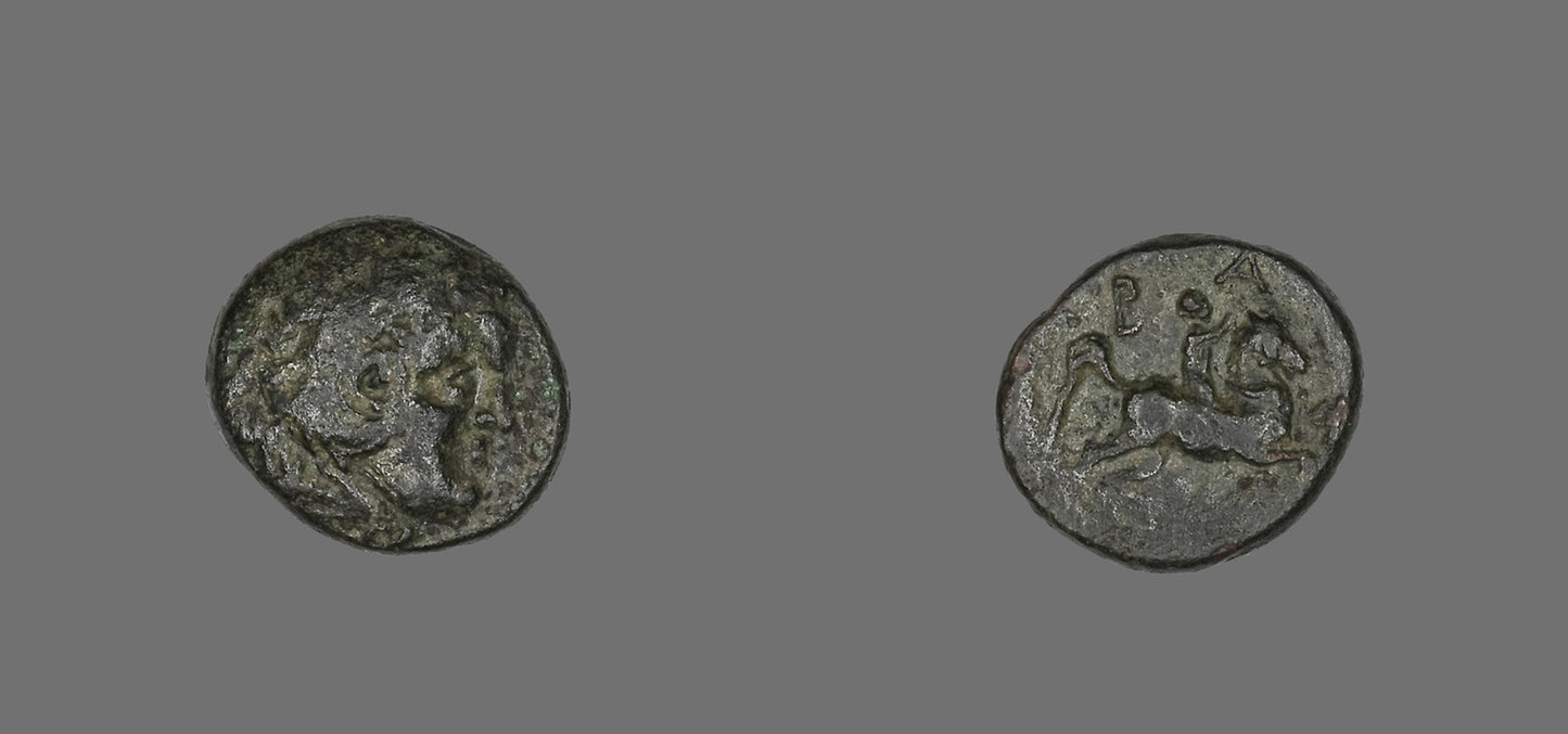 Coin Depicting Herakles - Greek, Poster Print Wall Art