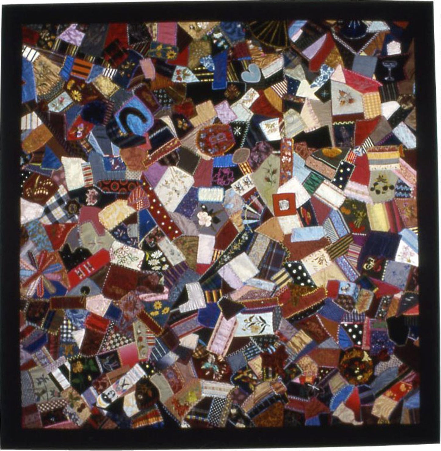 Bedcover (Altered or Unfinished Crazy Quilt) - Phyllis Rothschild (American, active c. 1883), Poster Print Wall Art