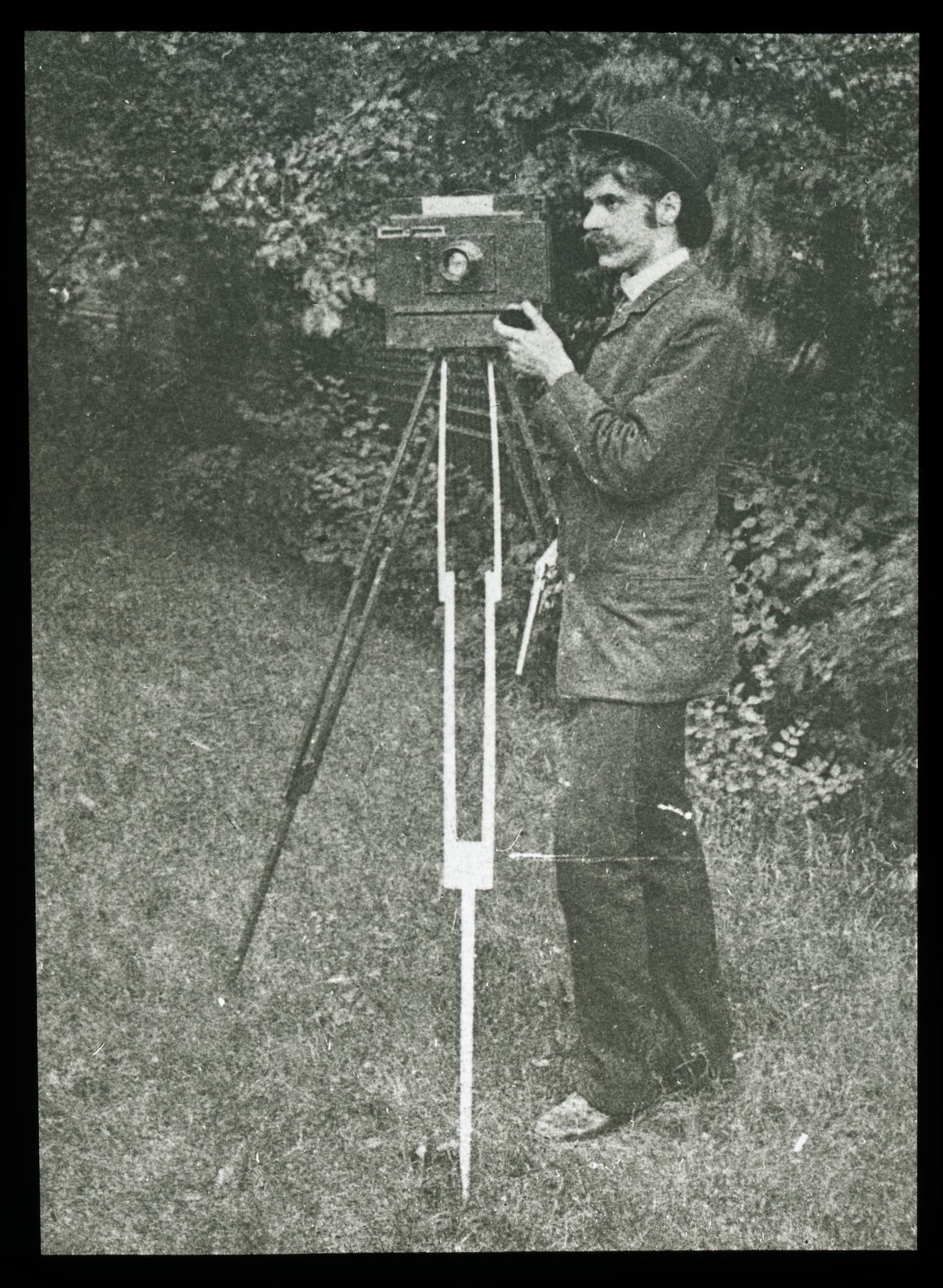 Self-Portrait with camera, tripod and pistol - Alfred Stieglitz, Poster Print Wall Art