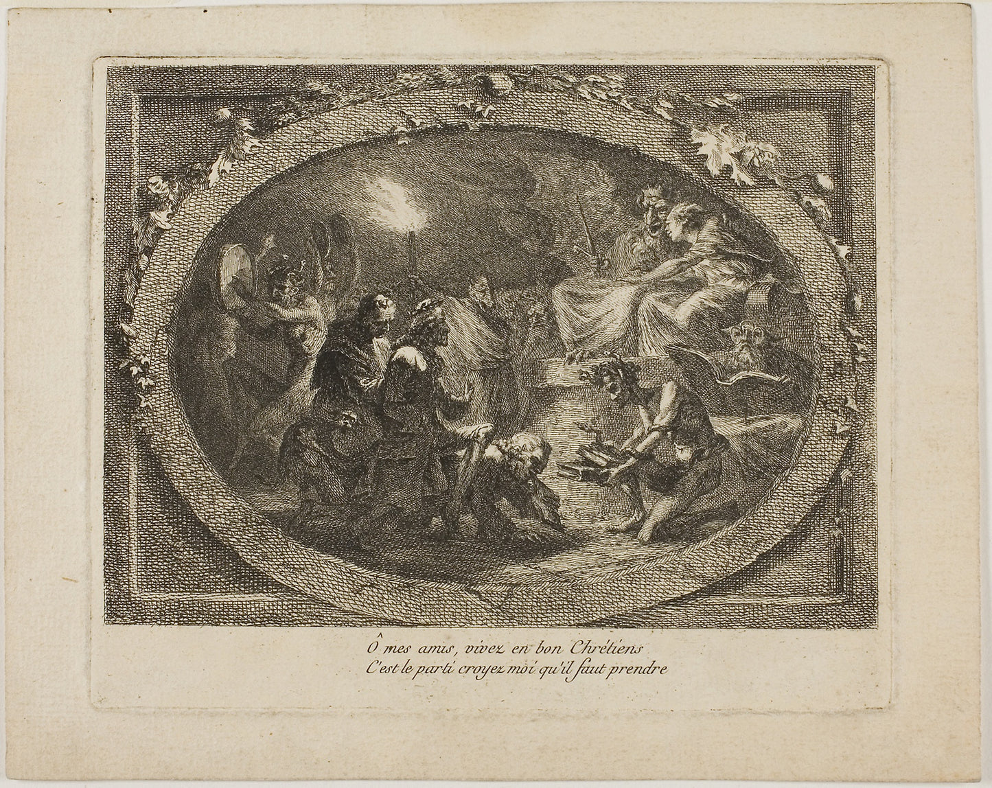 Voltaire at a Satanic Revel - Unknown artist, Poster Print Wall Art