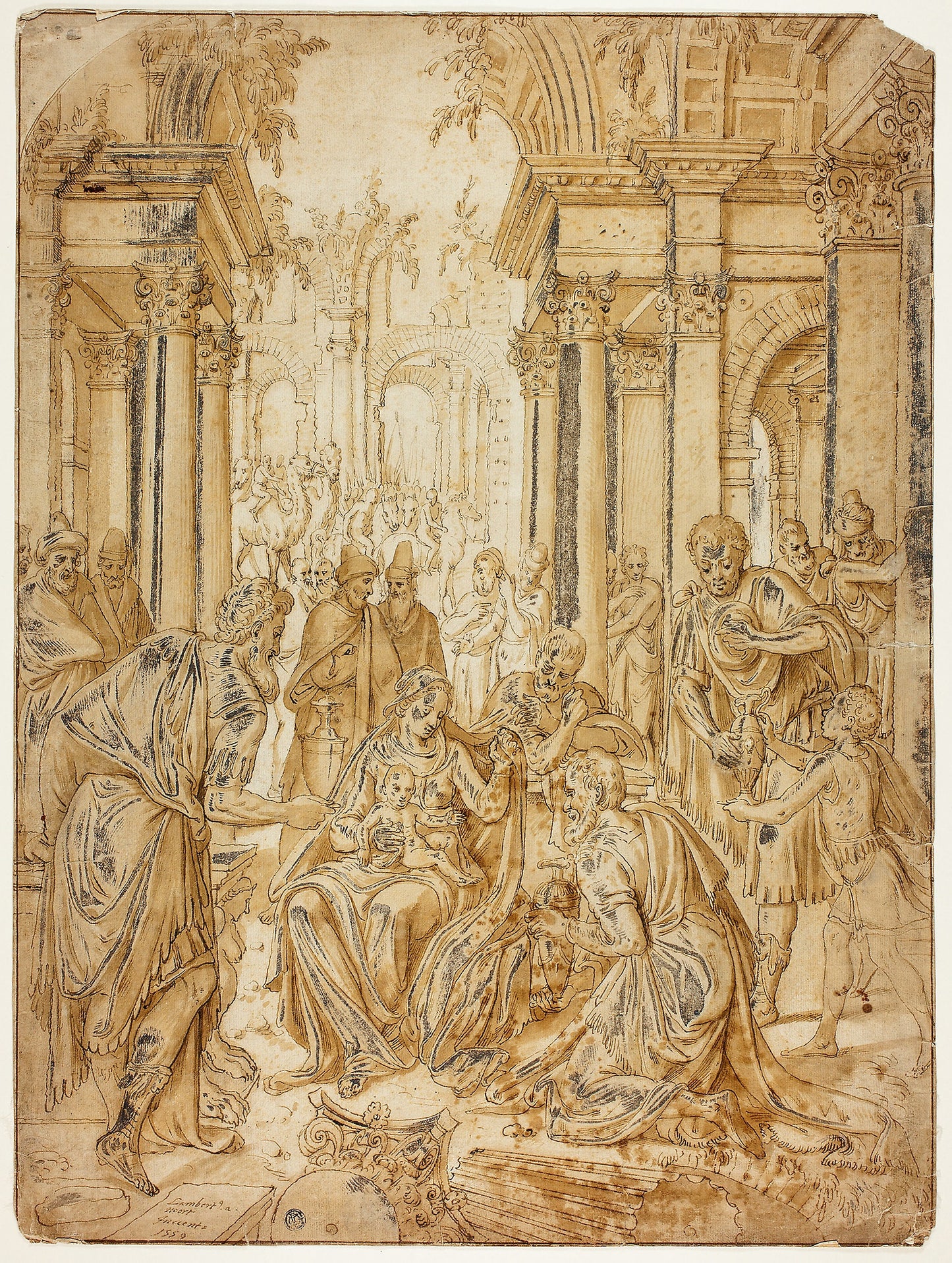 Adoration of the Magi - Lambert van Noort, Poster Print Wall Art