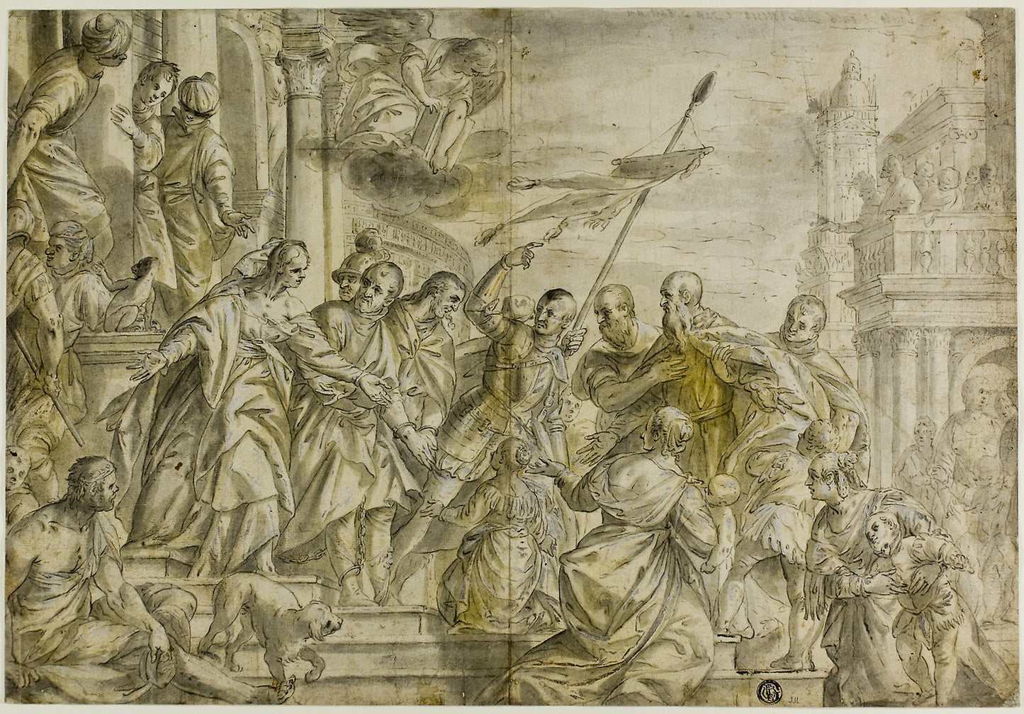 Saints Mark and Marcellian Led to Their Execution, while Comforted - Saint Sebastian - Paolo Caliari, called Paolo Veronese, Poster Print Wall Art