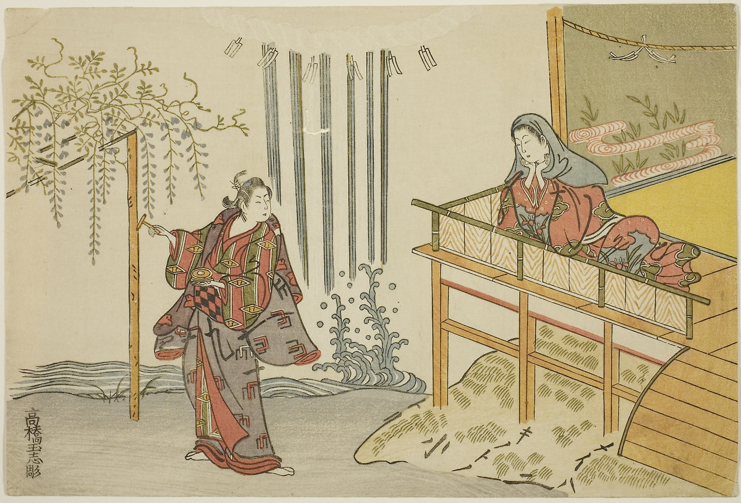 Parody of the Story of Narukami - Artist unknown, Poster Print Wall Art
