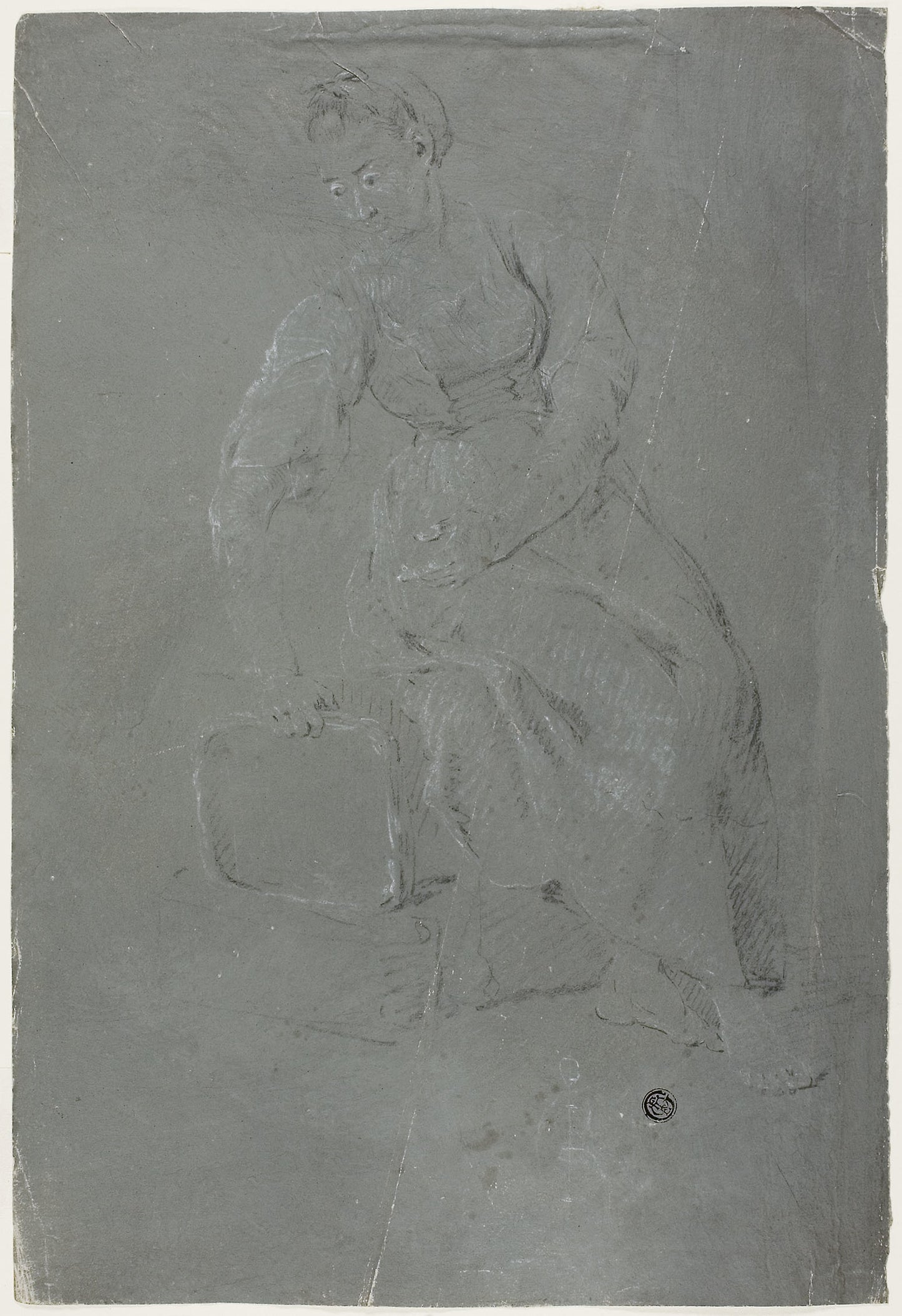 Seated Woman - Pierre-Jacques Volaire, Poster Print Wall Art