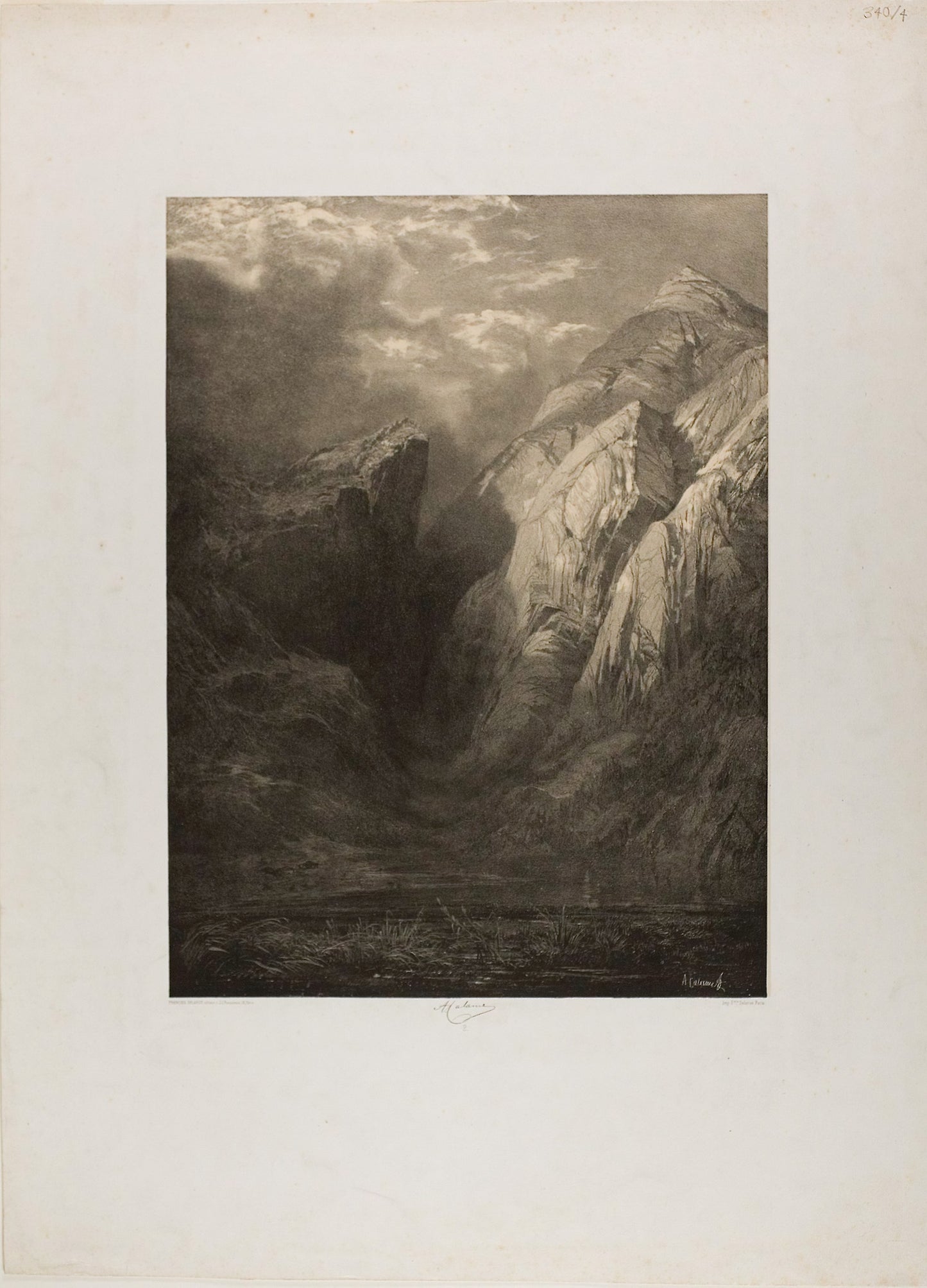 The Alps, from Various Landscape Sites - Alexandre Calame, Poster Print Wall Art
