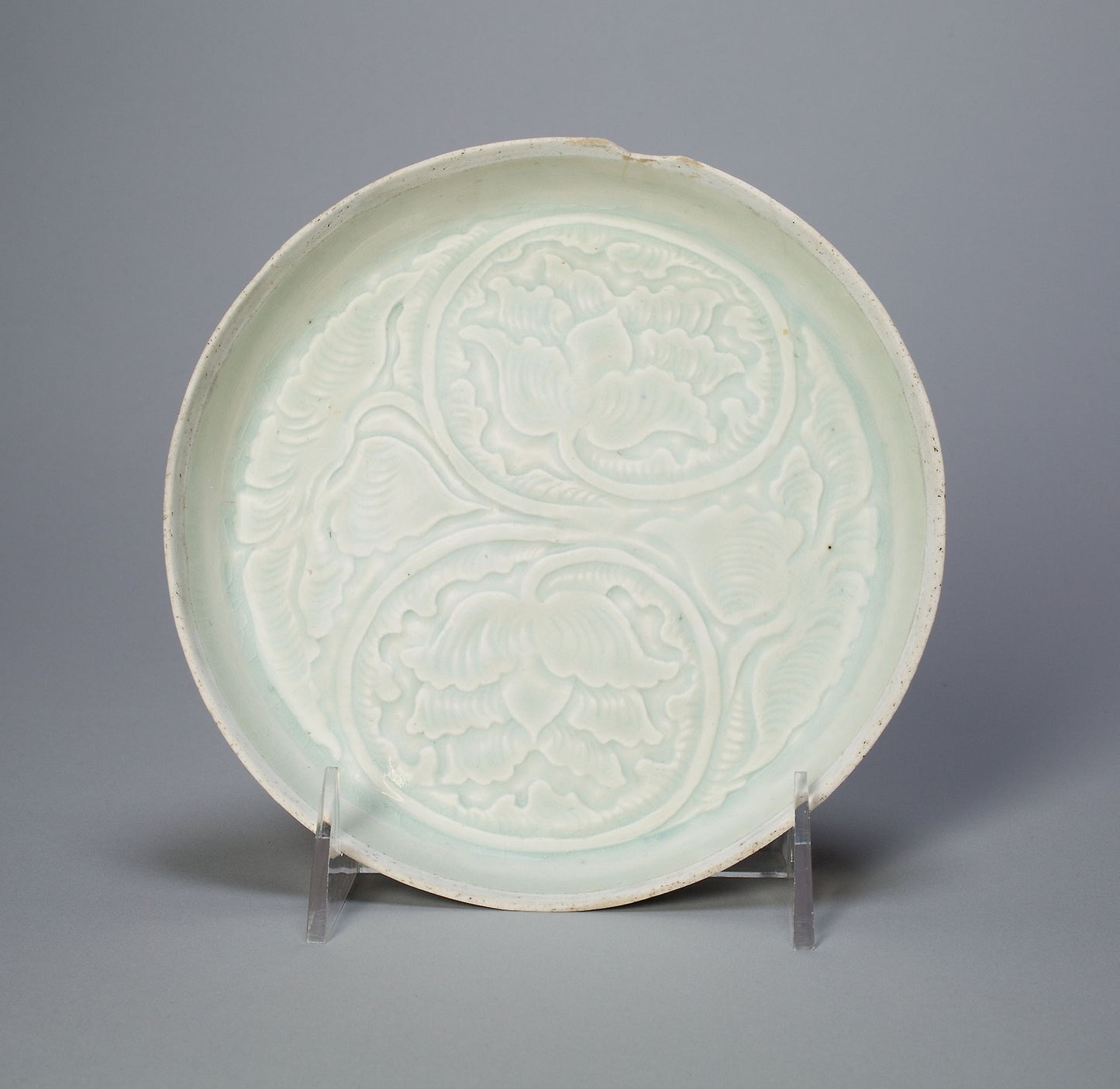 Dish with Peonies and Leaves - China, Poster Print Wall Art