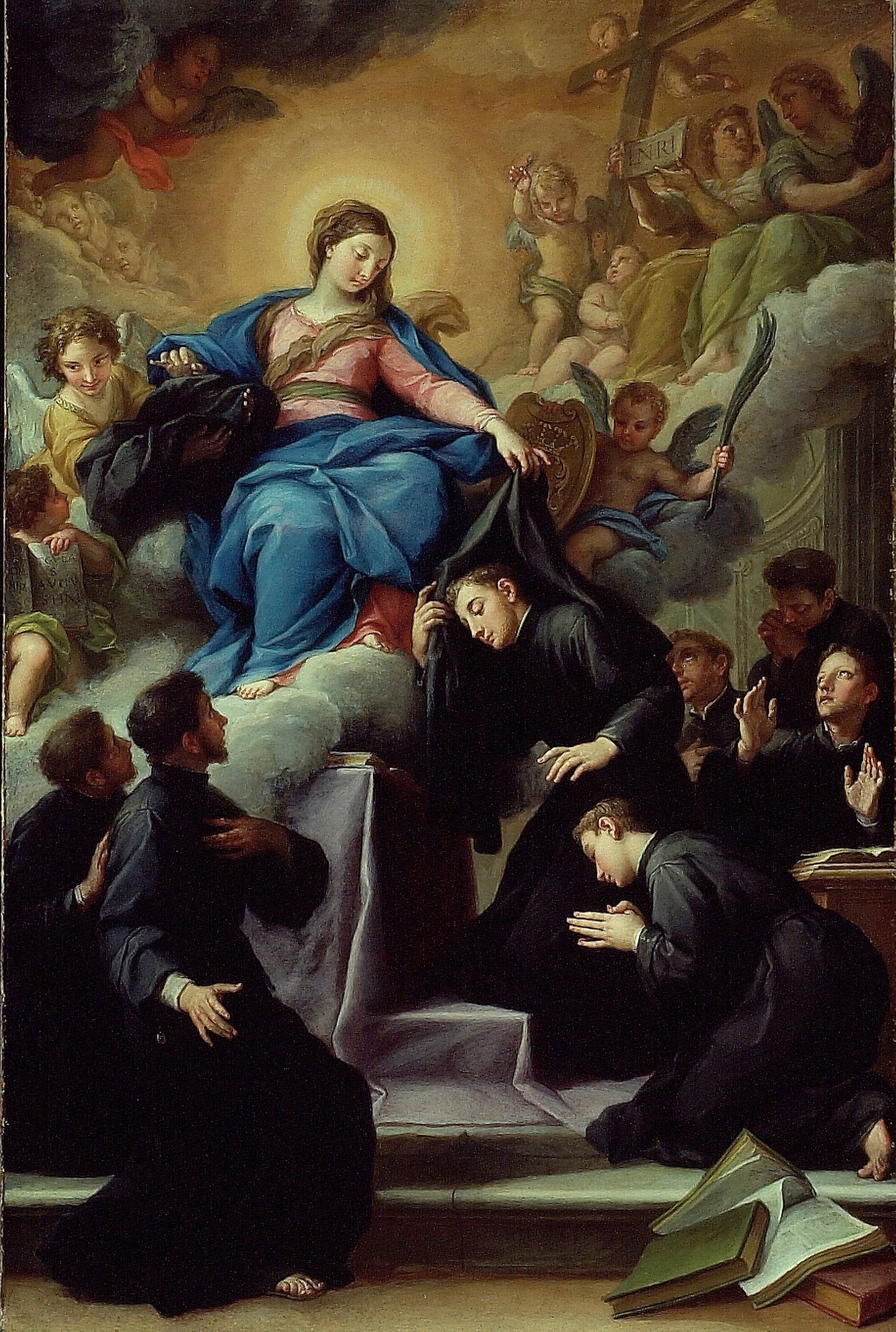 The Madonna with the Seven Founders of the Servite Order - Agostino Masucci, Poster Print Wall Art