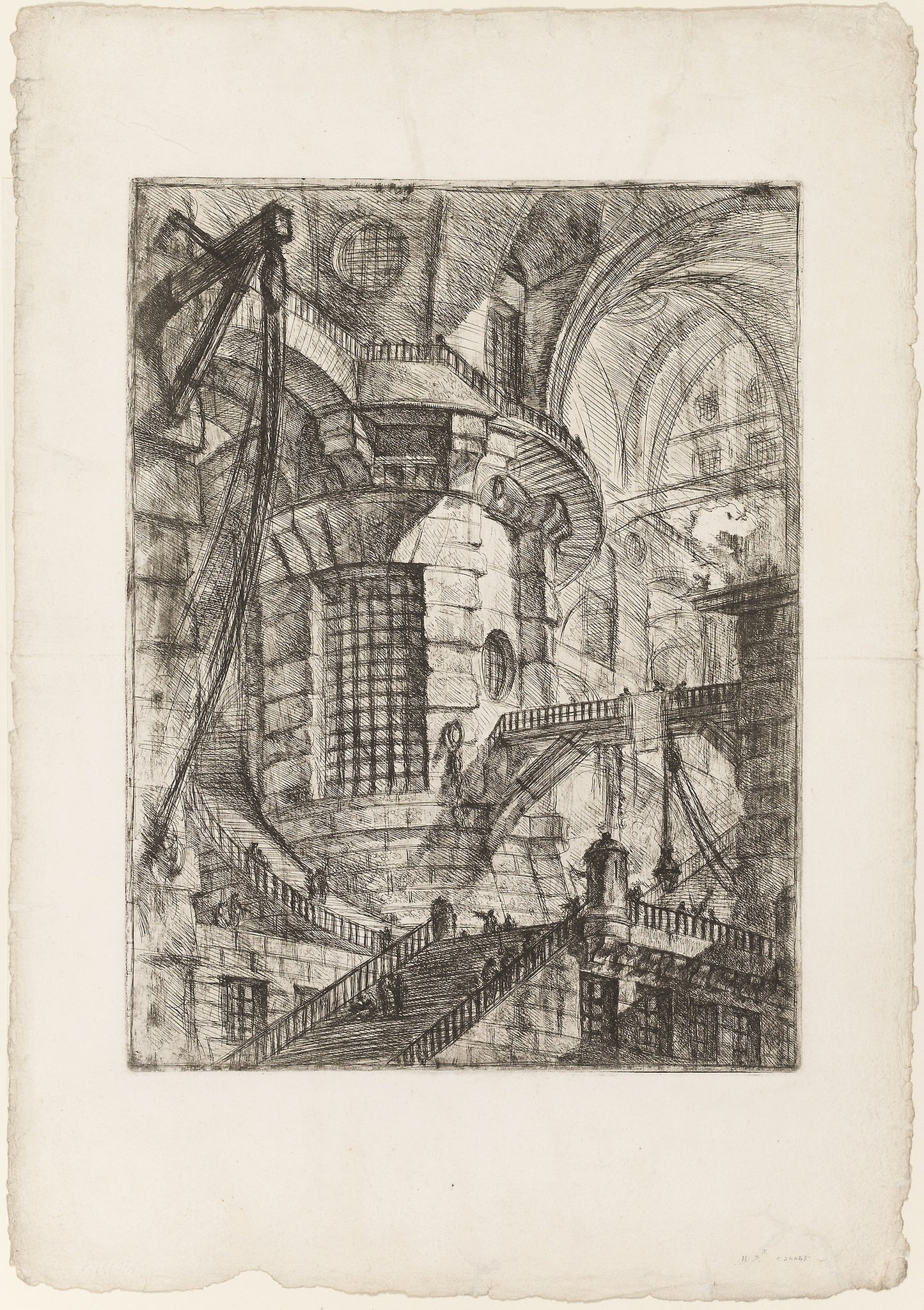 The Round Tower, plate 3 from Imaginary Prisons - Giovanni Battista Piranesi, Poster Print Wall Art
