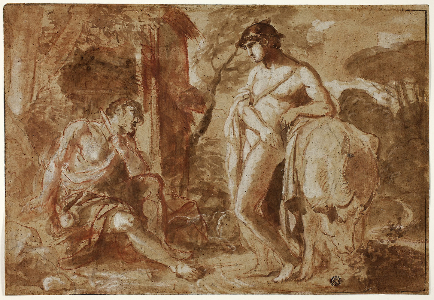 Mercury and Argus - Camillo Procaccini (Italian, c. 1551-1629), Poster Print Wall Art