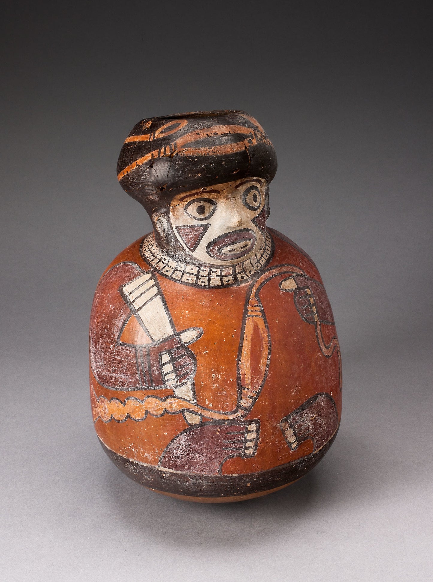 Jar in the Form of a Warrior Holding a Sling and Club - Nazca, Poster Print Wall Art