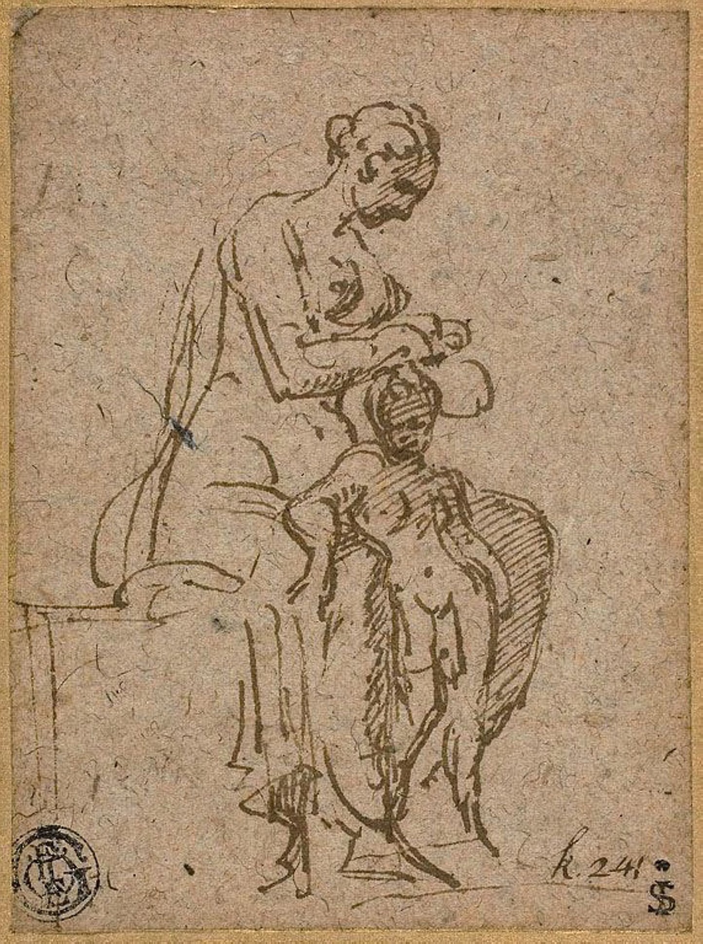Woman Delousing a Child - Parmigianino, Poster Print Wall Art