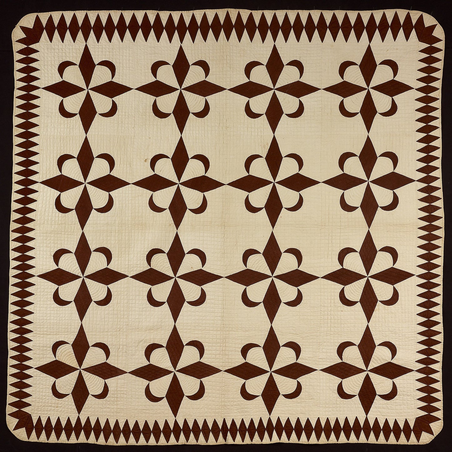 Bedcover ("Star and Crescent" Quilt) - Pennsylvania Dutch, Poster Print Wall Art