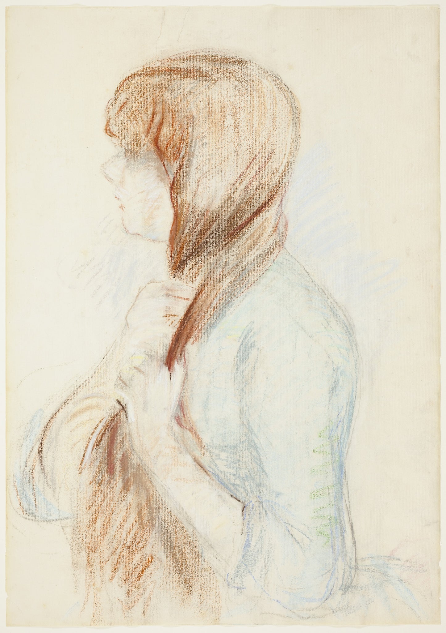 Girl Plaiting her Hair (La Natte) - Berthe Morisot, Poster Print Wall Art